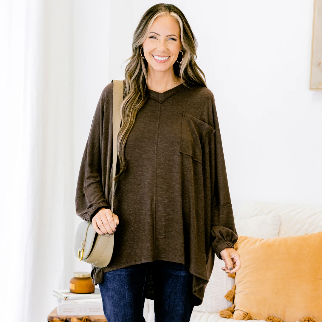 Say The Words Top, Chocolate - Giverhouse