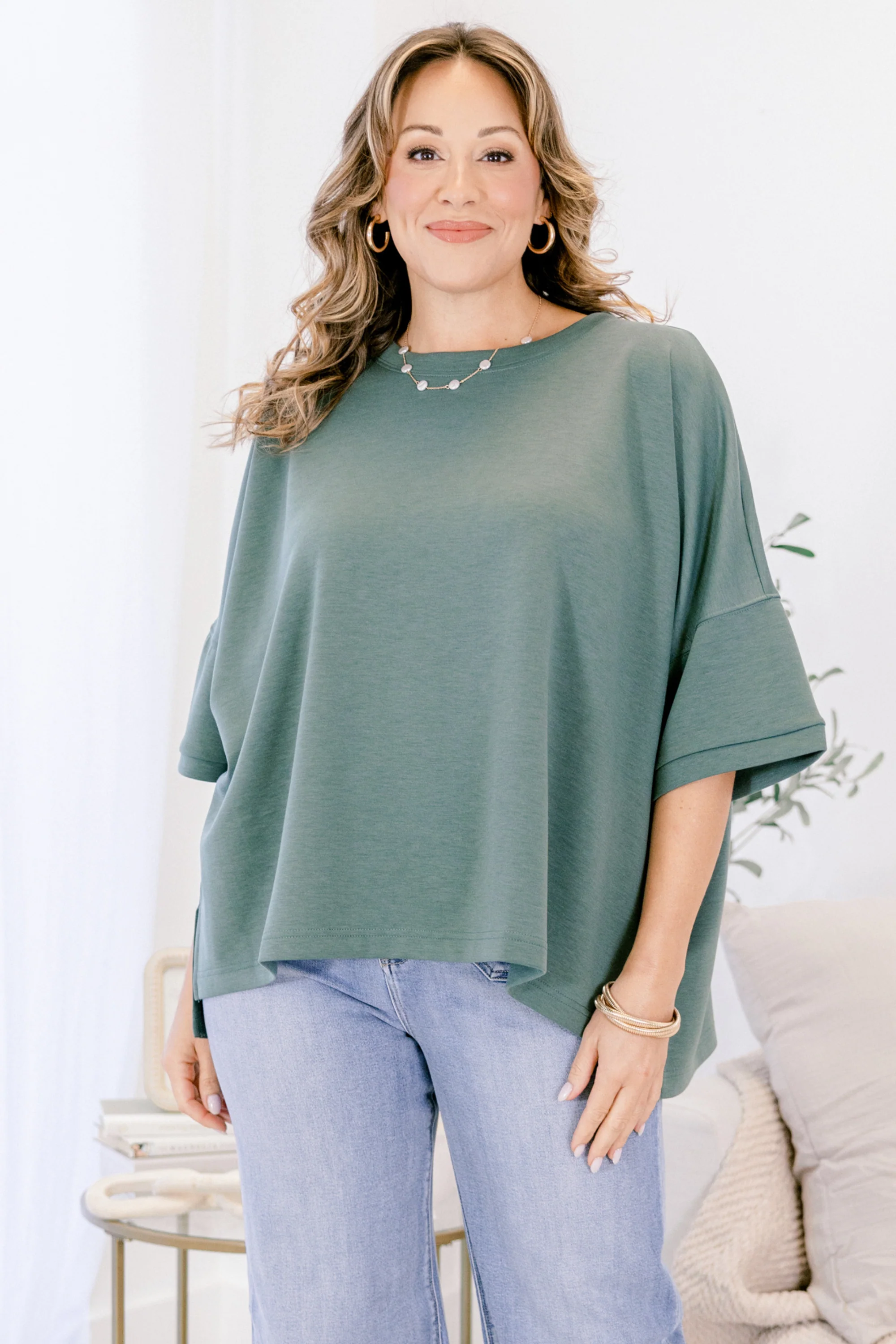 Comfortable Charm Top, Dark Forest - Giverhouse