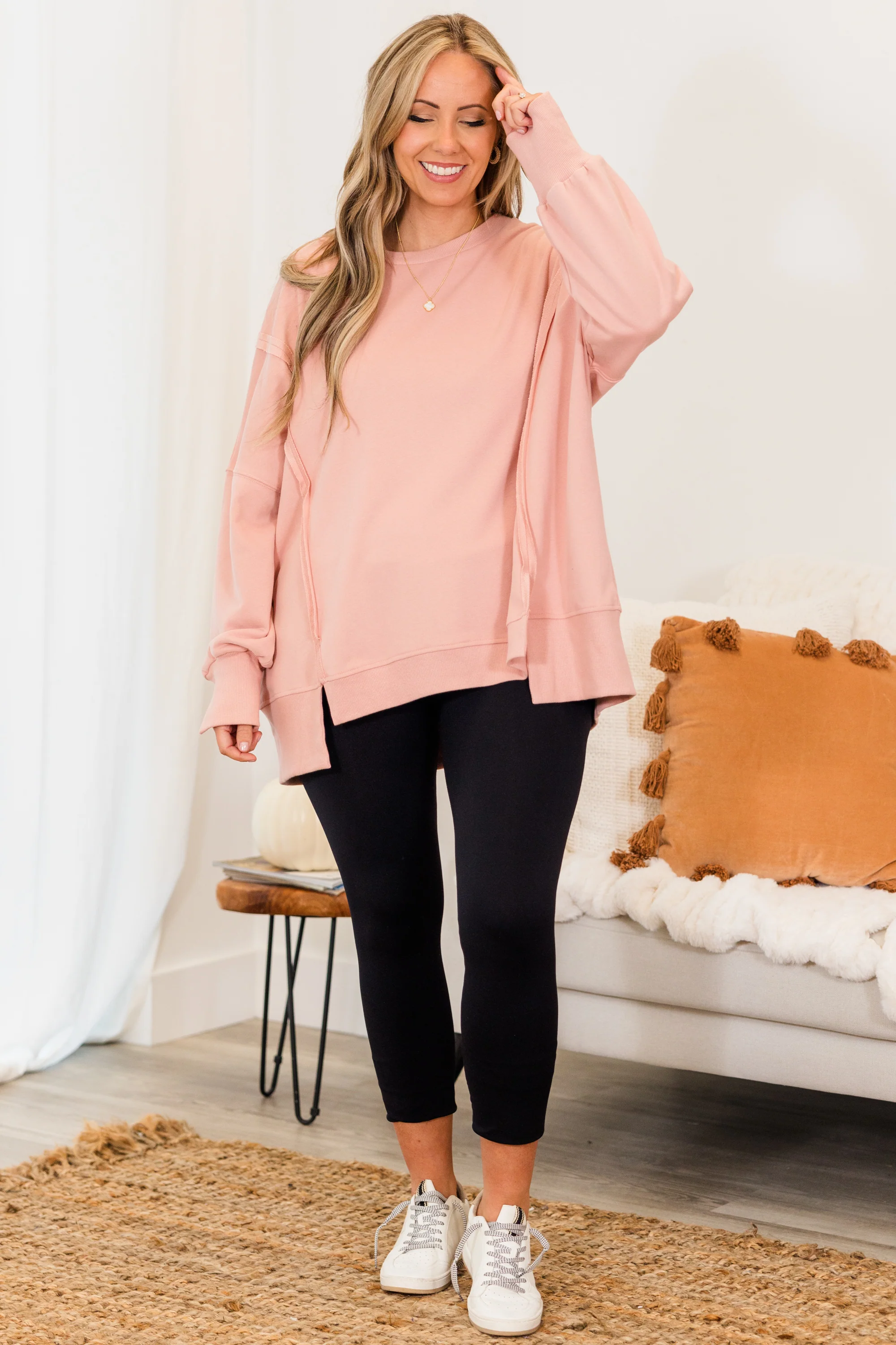 Sunset Glow Pullover, Pink - Giverhouse