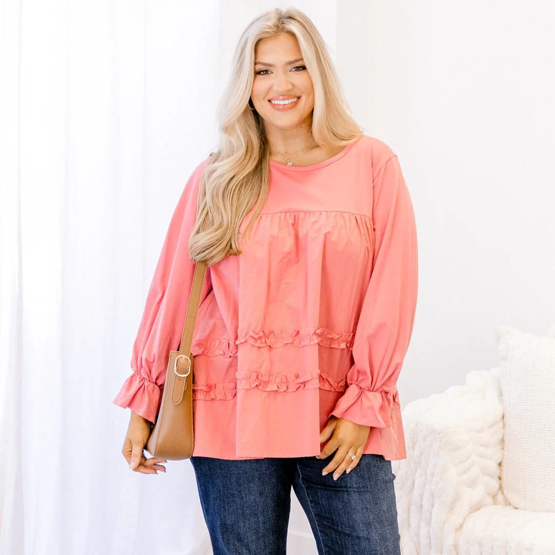 Set For Success Top, Dusty Pink - Giverhouse