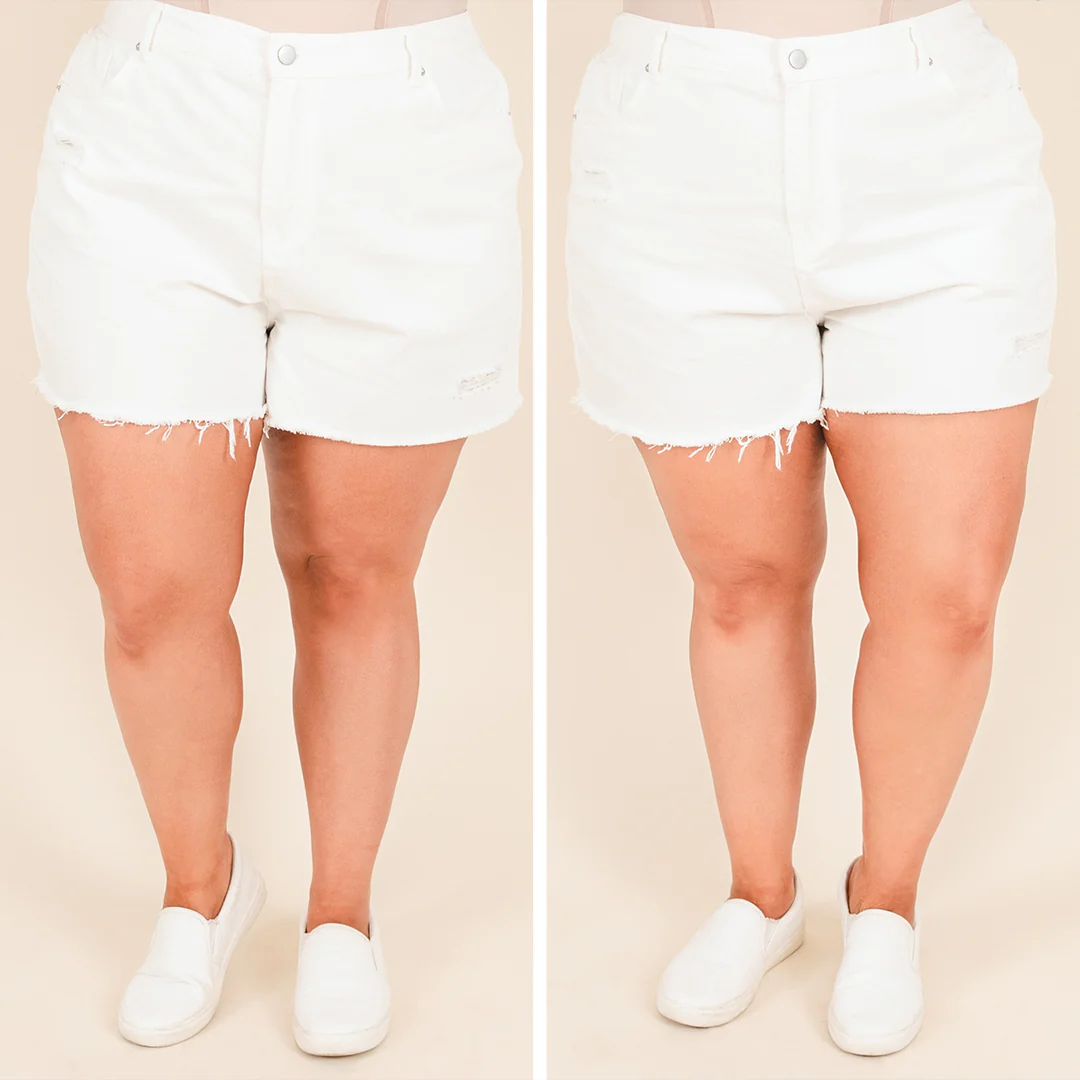 Big Moves Shorts, White - Giverhouse