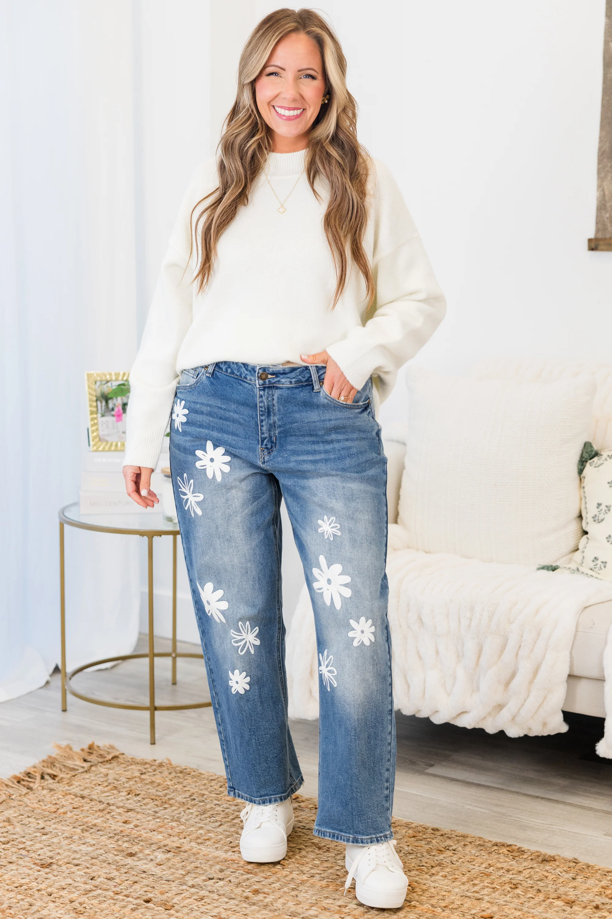 Passing Notes Jeans, Medium Wash - Giverhouse