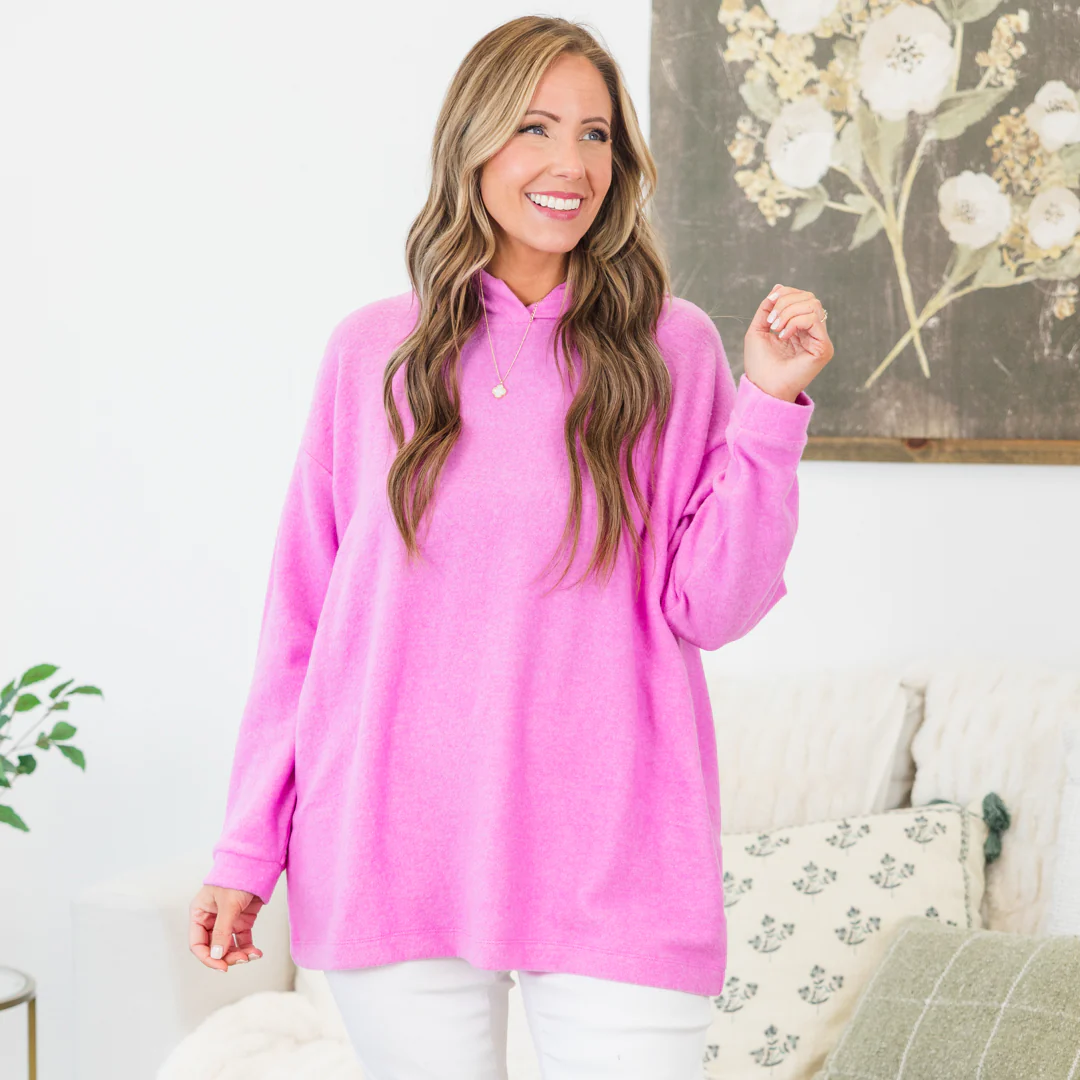 I Am On The Go Top, Bright Mauve - Giverhouse