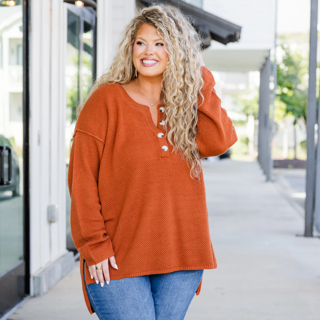 Apple Picking Sweater, Rust - Giverhouse