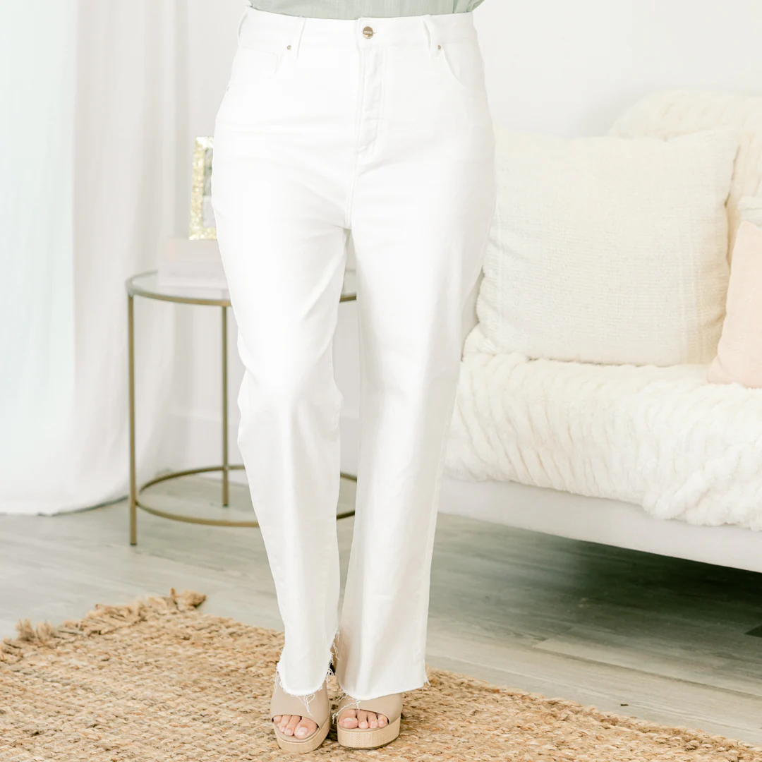 As She Pleases Jeans, White - Giverhouse