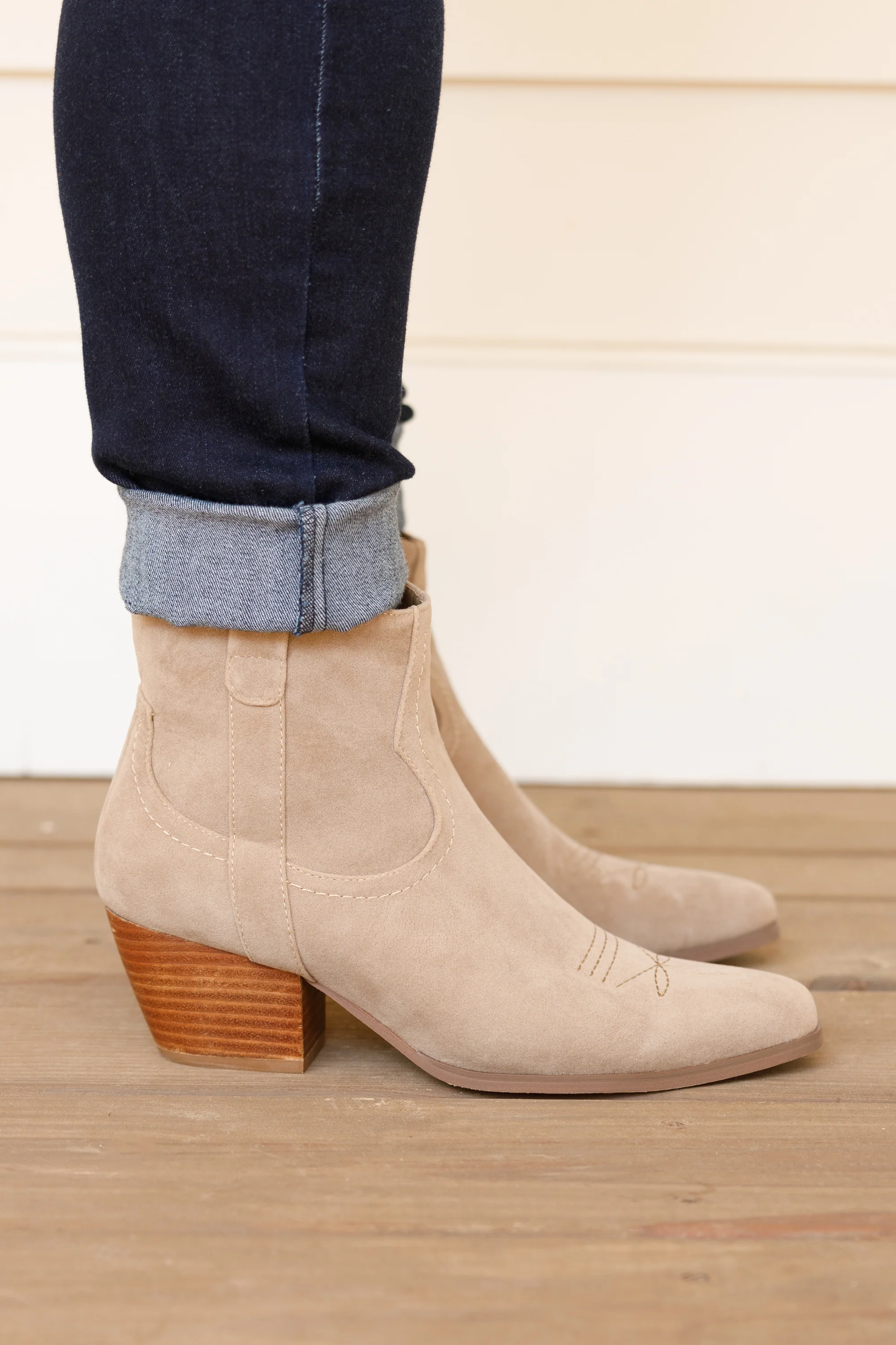 She's Got You Booties, Taupe - Giverhouse