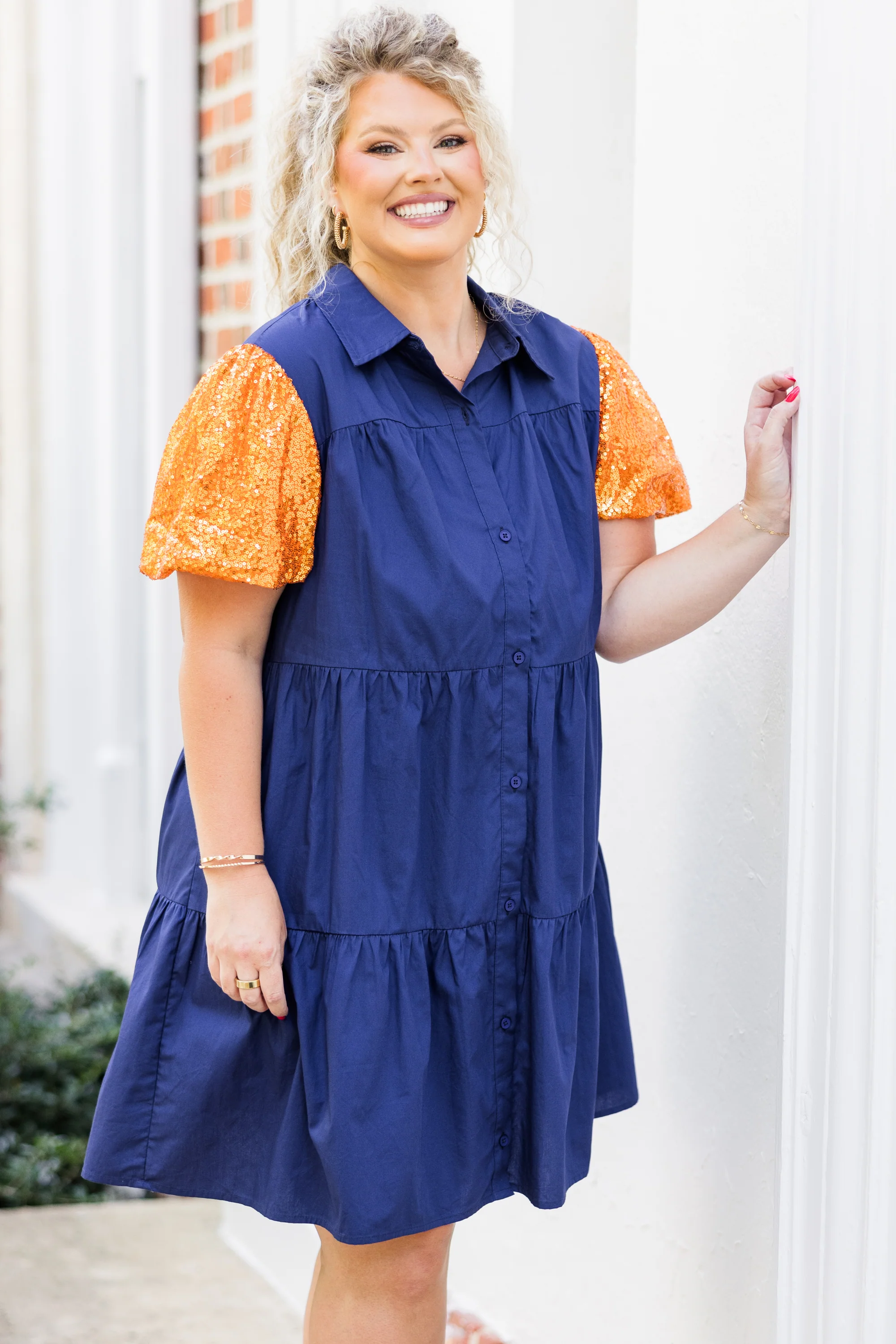 Game Day Glam Dress, Orange - Giverhouse