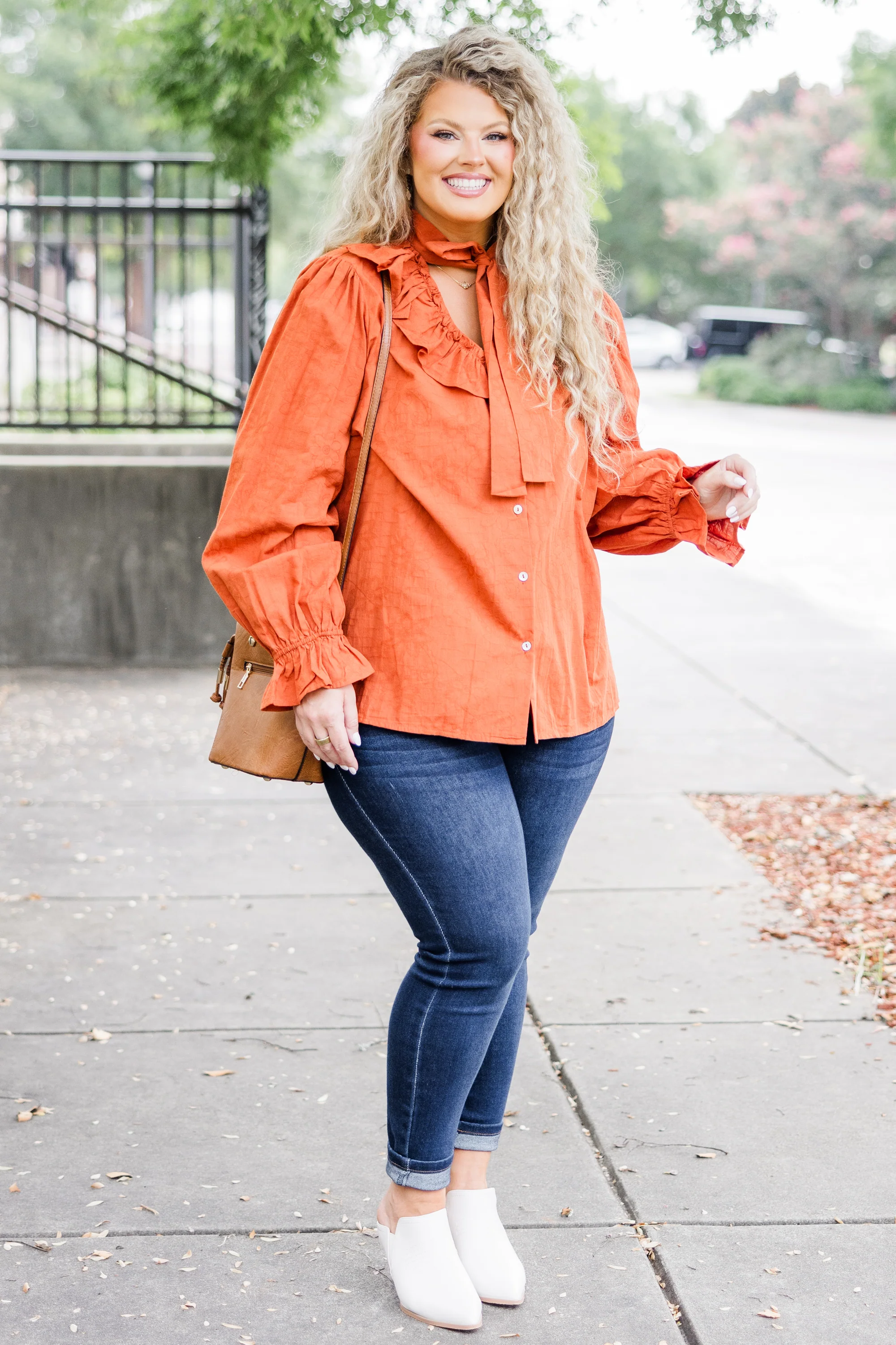 Gotcha Blouse, Rust - Giverhouse