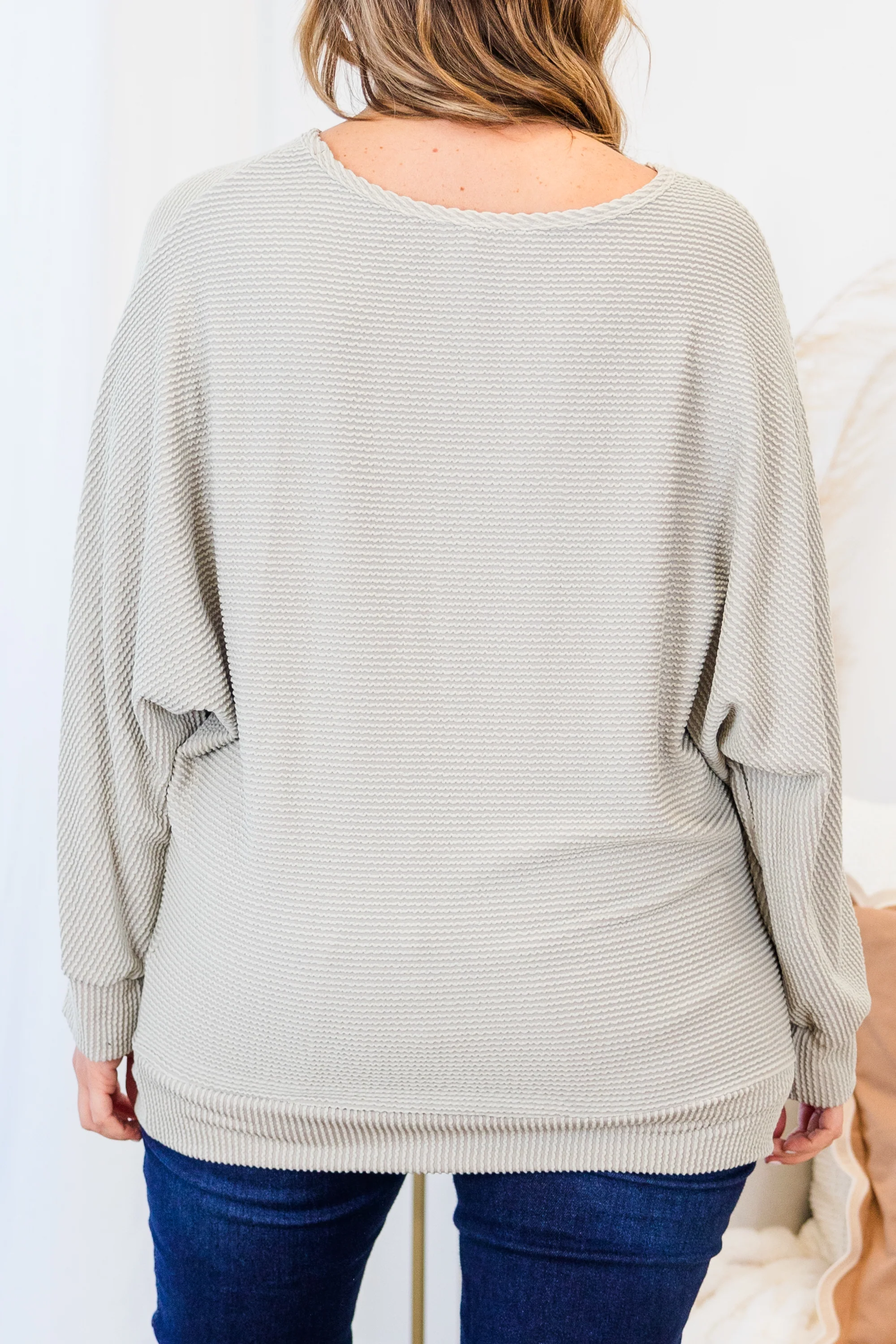 Falling From Cloud Nine Top, Pearl Grey - Giverhouse