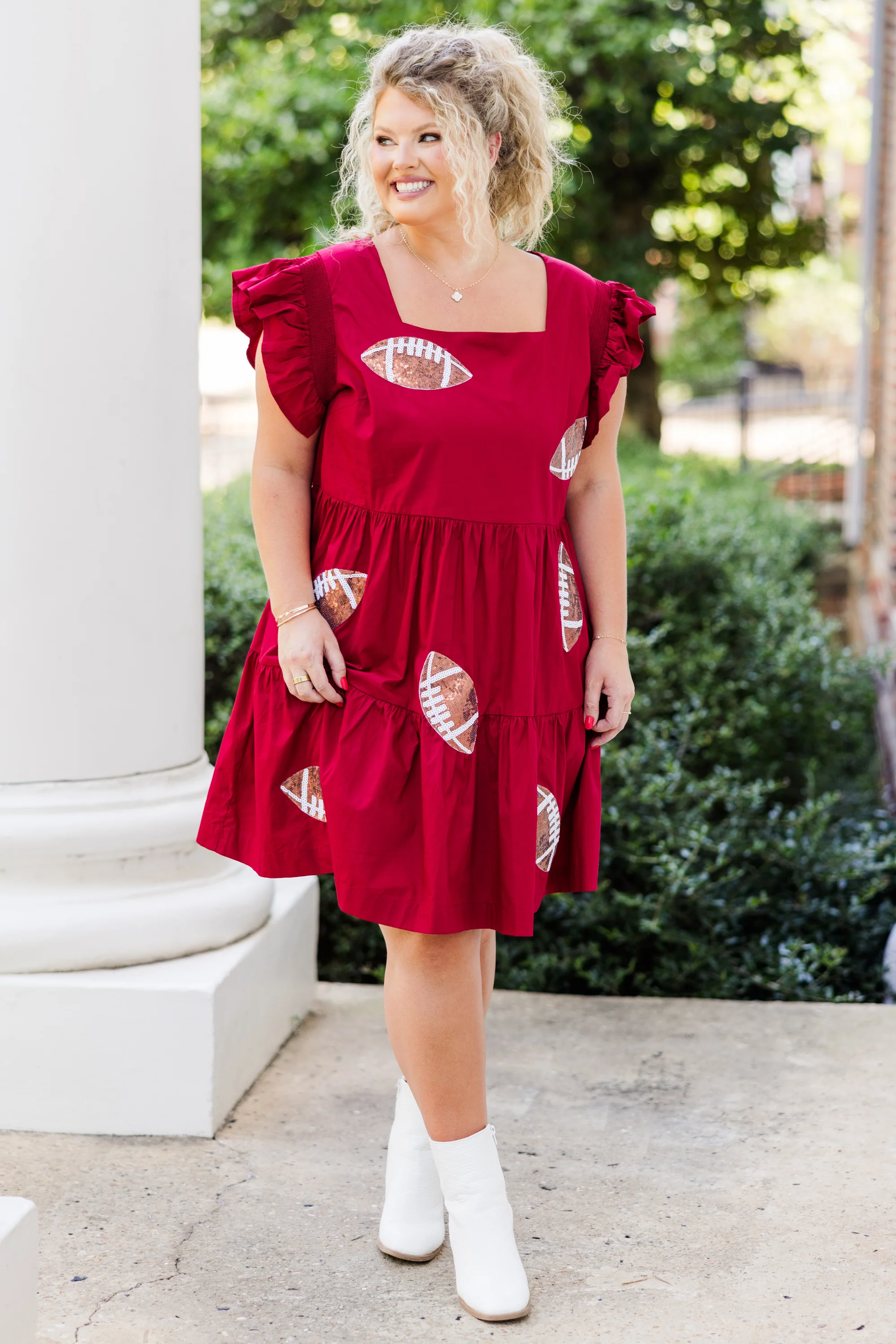 Home Game Win Dress, Red - Giverhouse