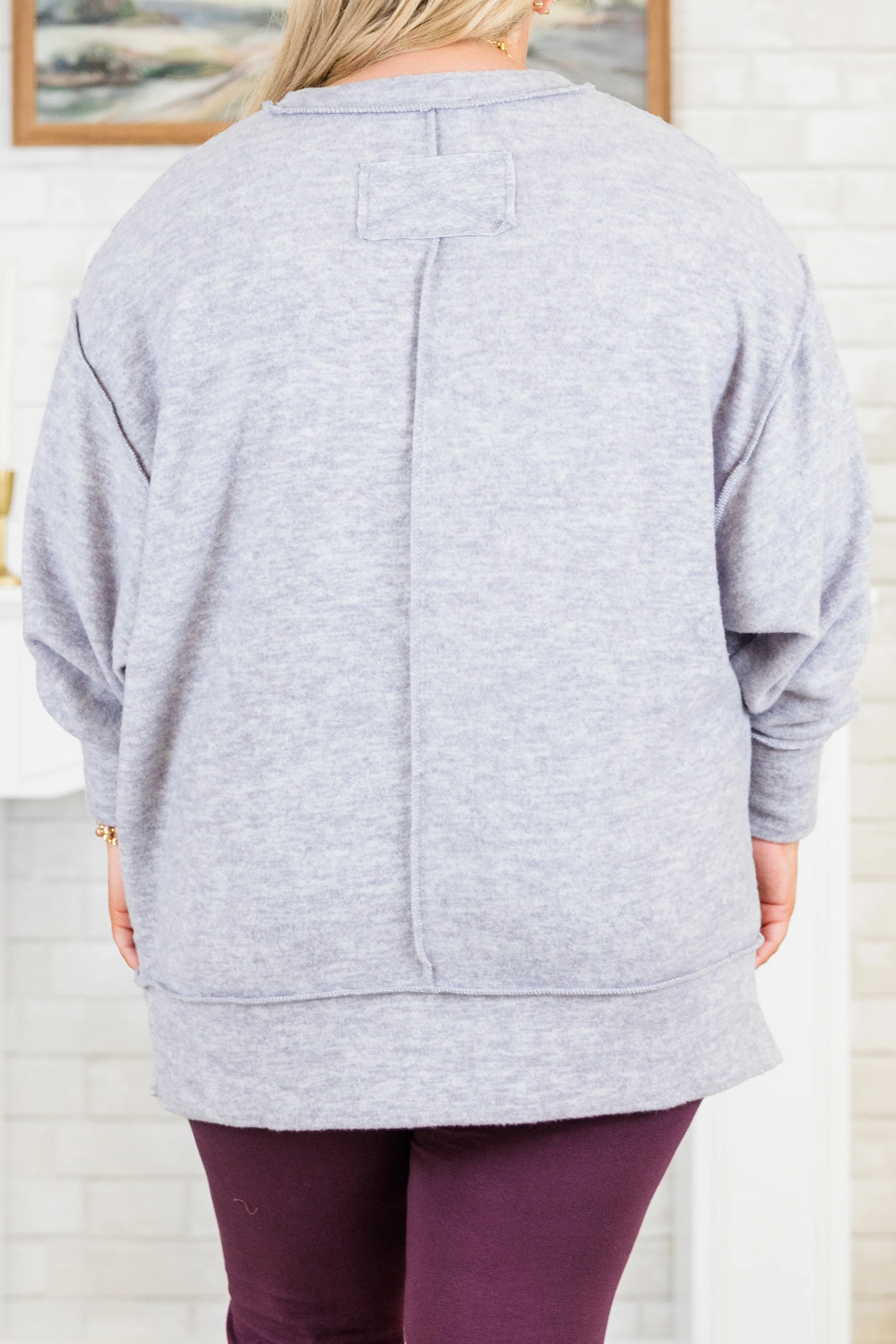 Say Hello Sweater, Heather Grey - Giverhouse