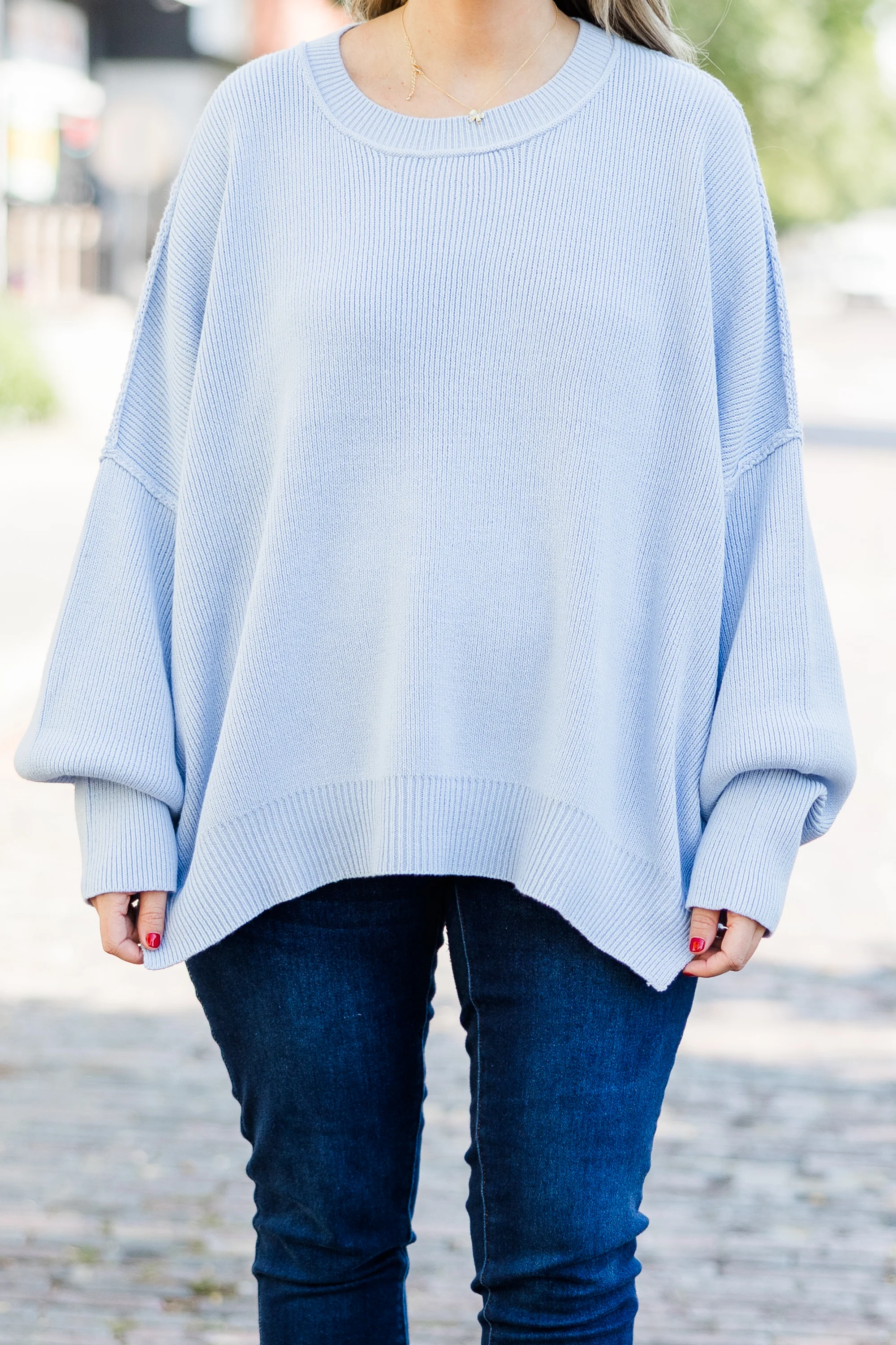 Magically Perfect Sweater, Light Blue - Giverhouse