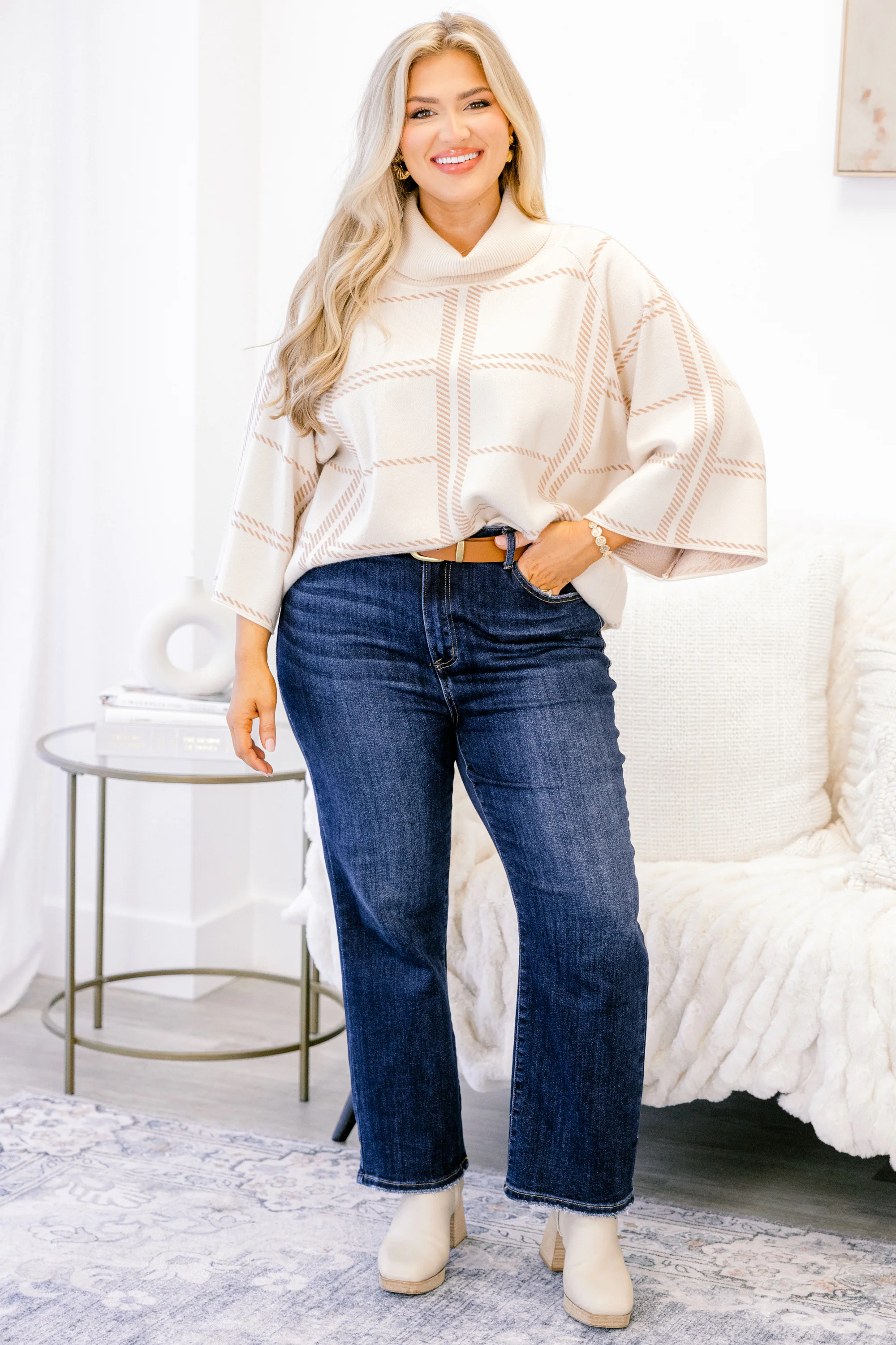 For The Time Being Sweater, Beige - Giverhouse