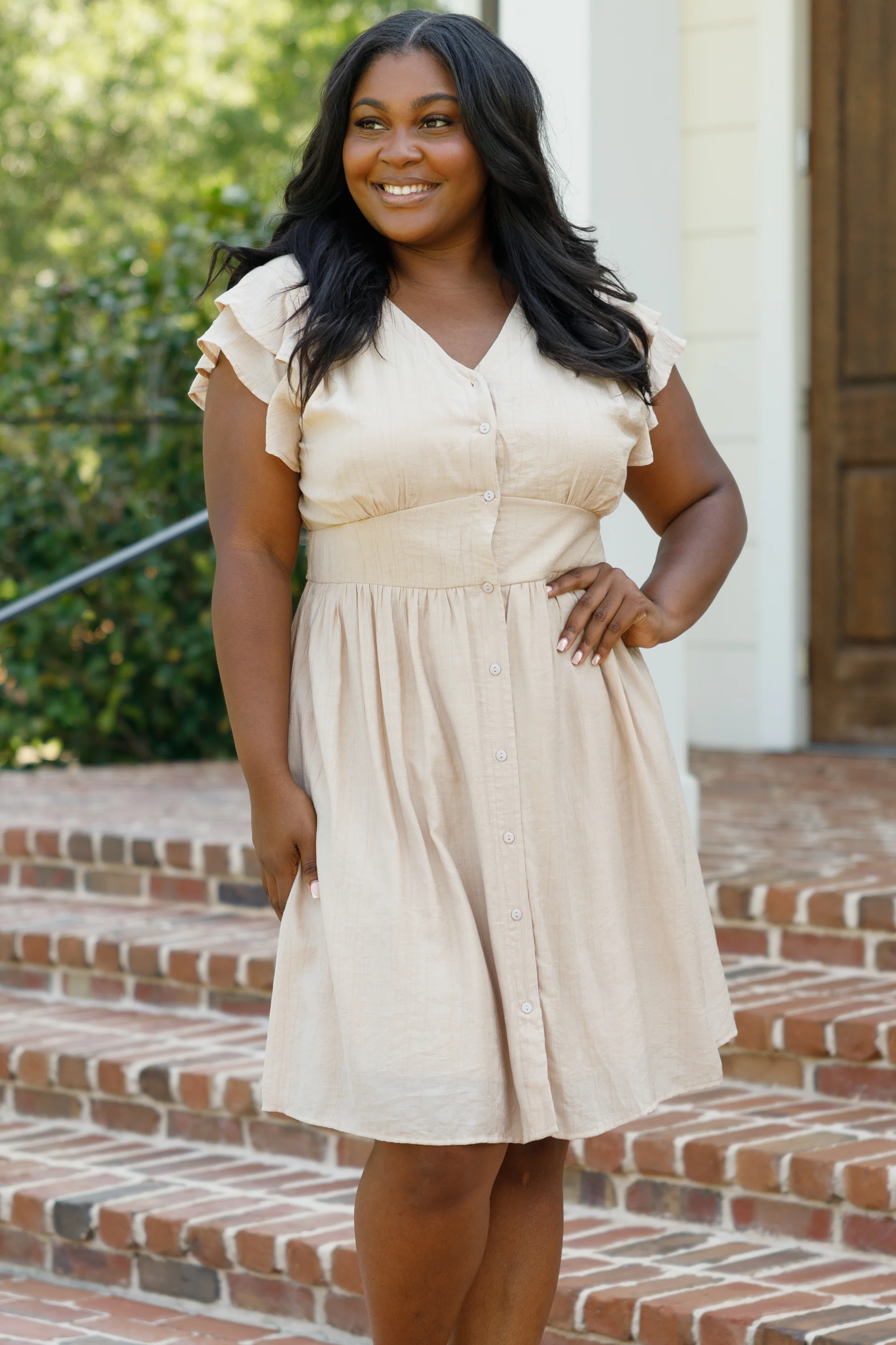 Nights Together Dress, Taupe - Giverhouse