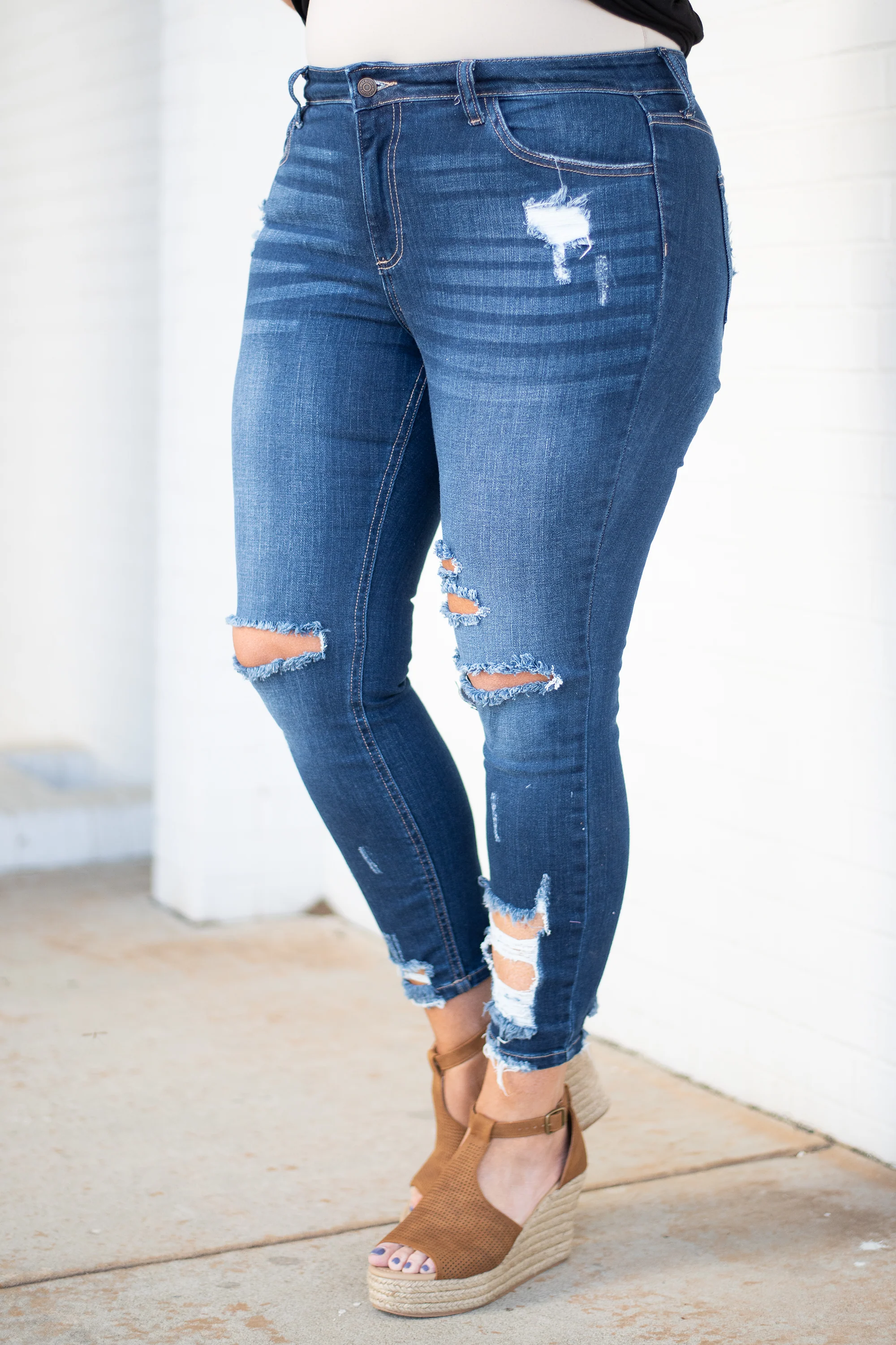 Blank Slate Skinny Jeans, Dark Wash - Giverhouse