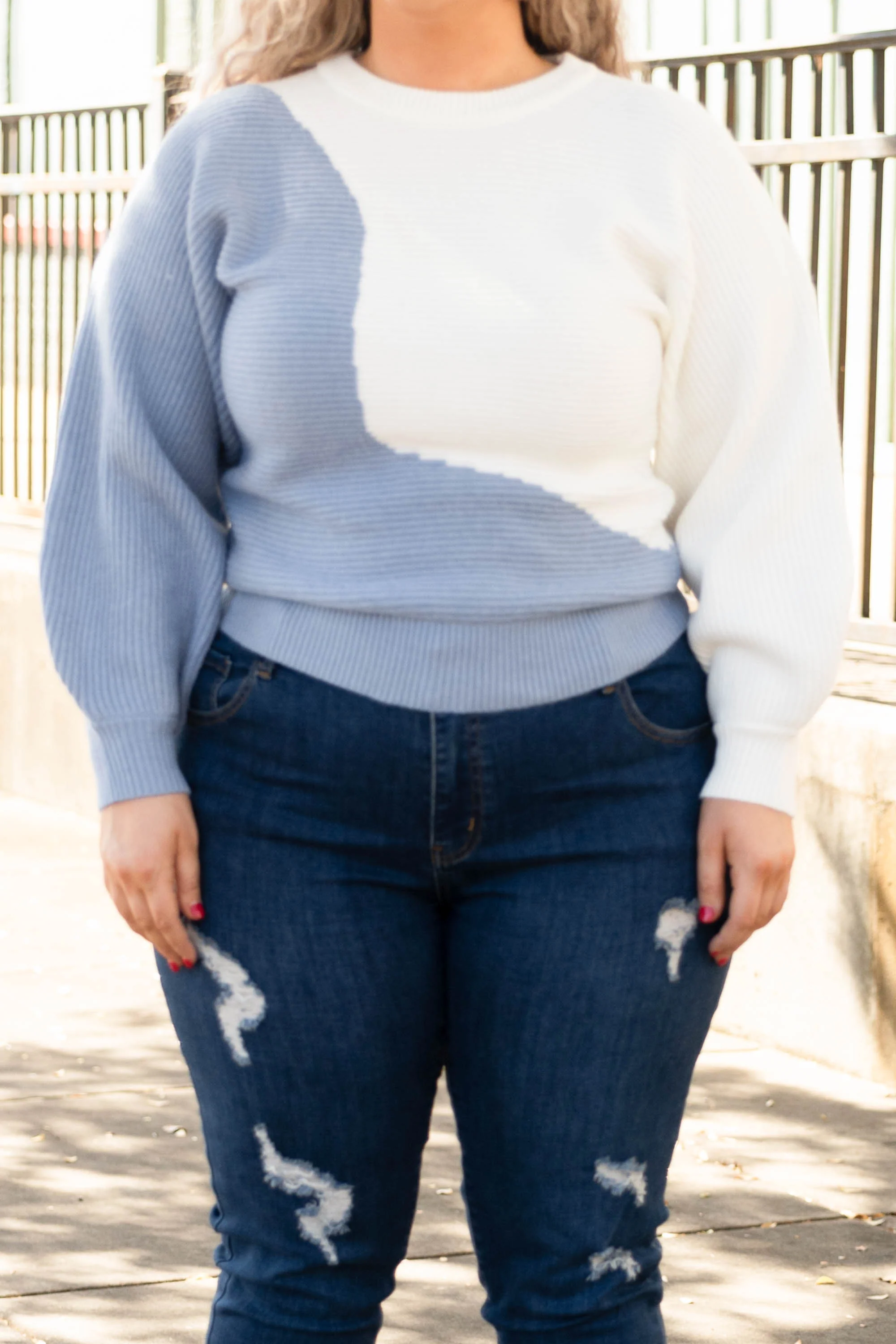 Fearless Beauty Sweater, Blue - Giverhouse