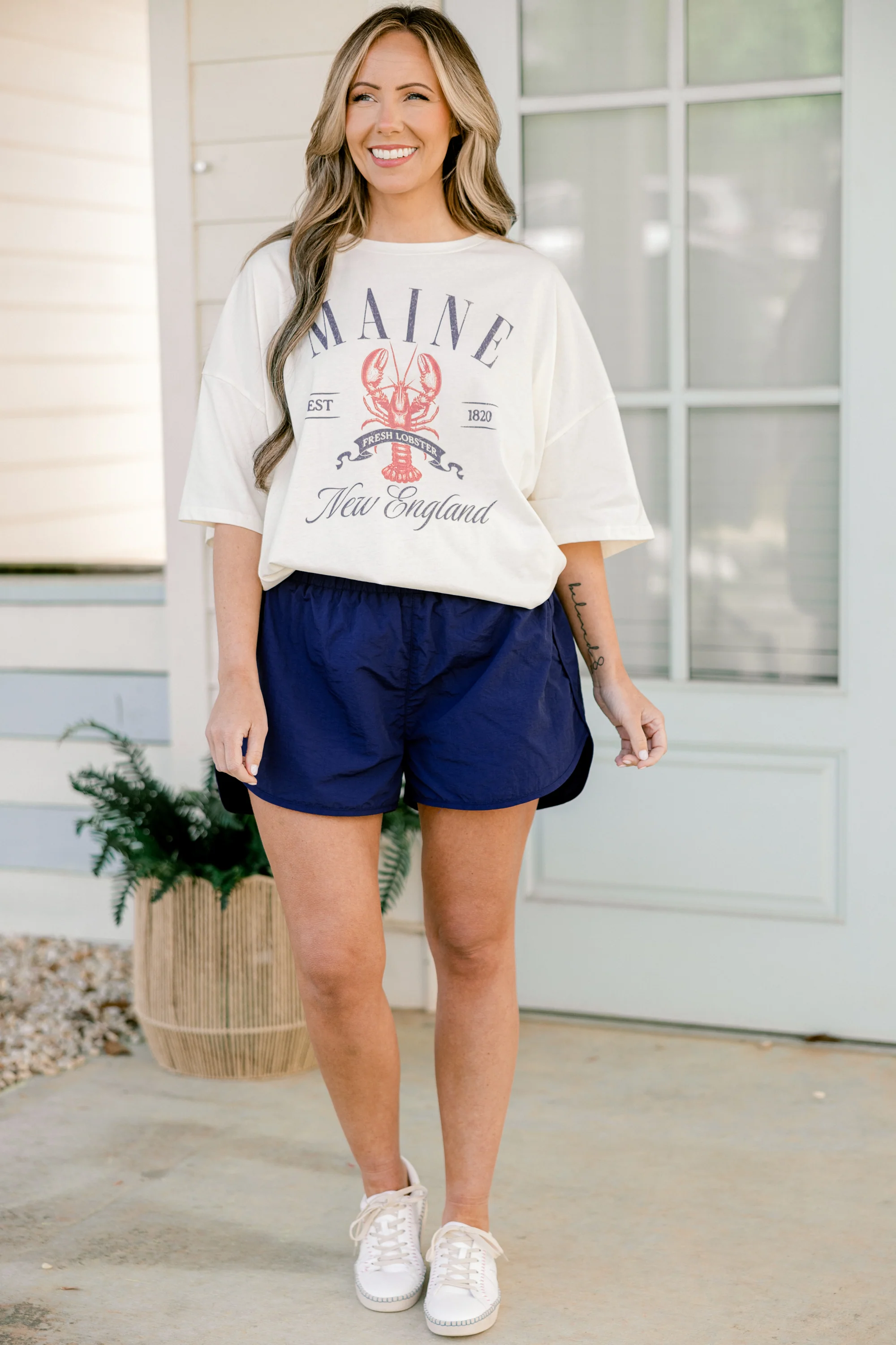 Run The World Shorts, Light Navy - Giverhouse