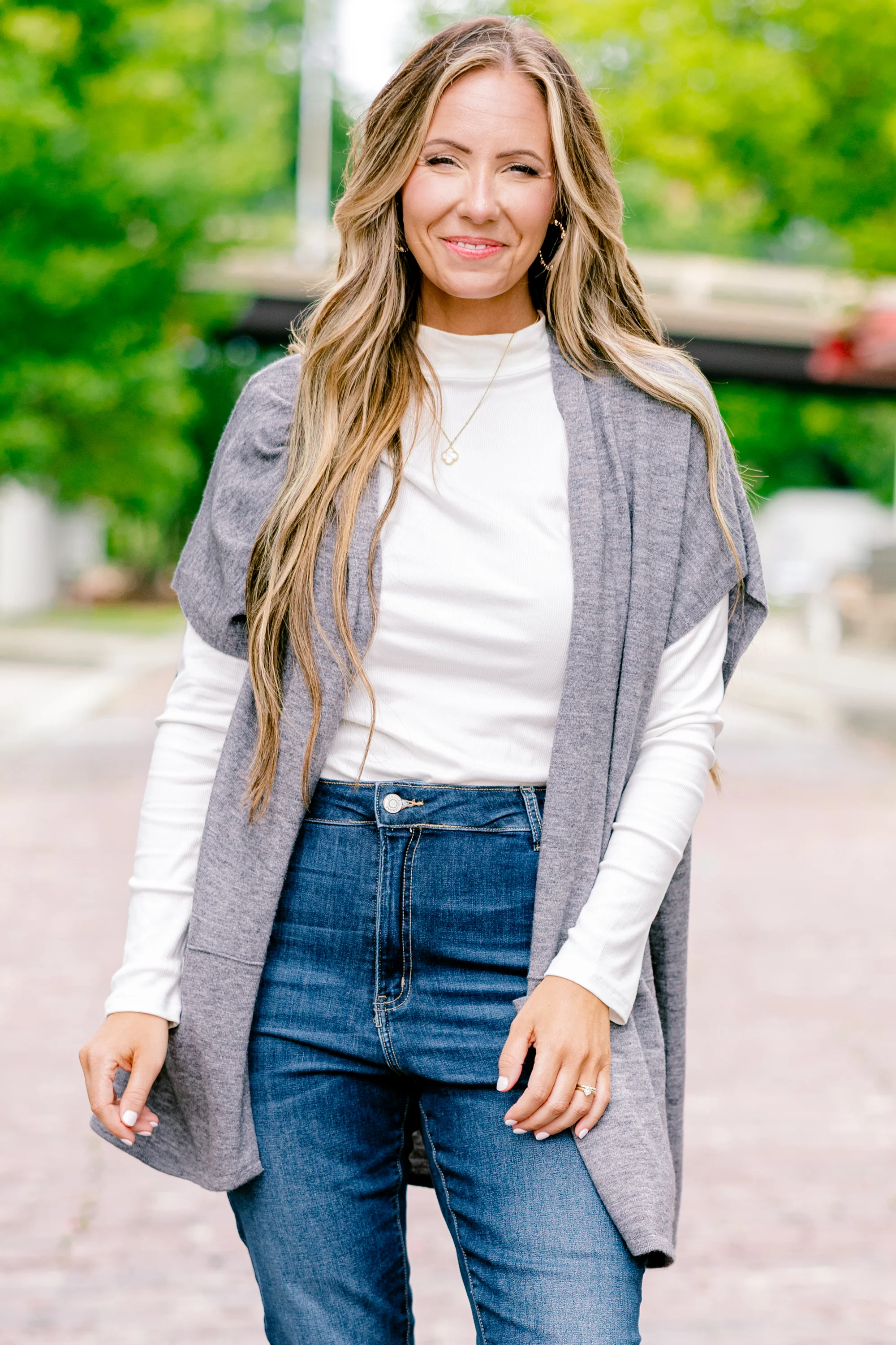 Great Day Cardigan, Heather Grey - Giverhouse