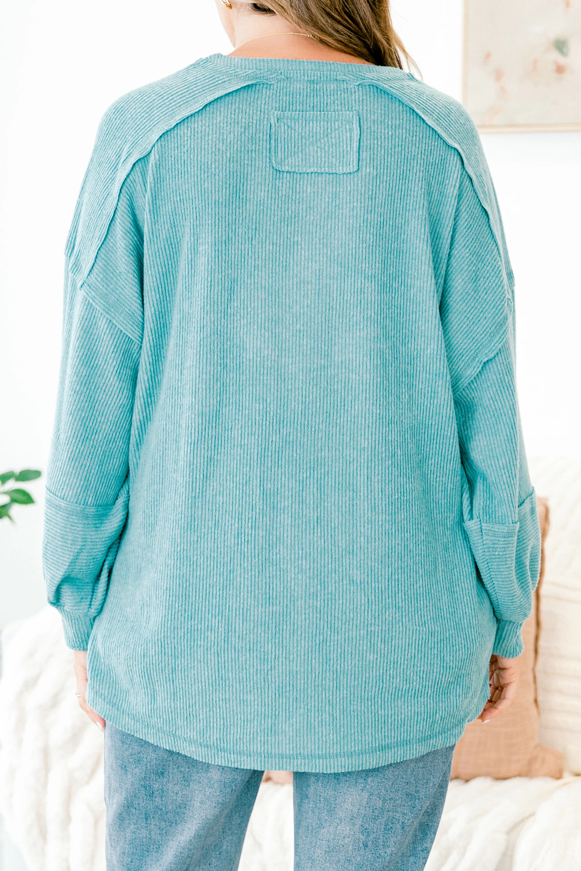 Chill Days Sweater, Dusty Teal - Giverhouse