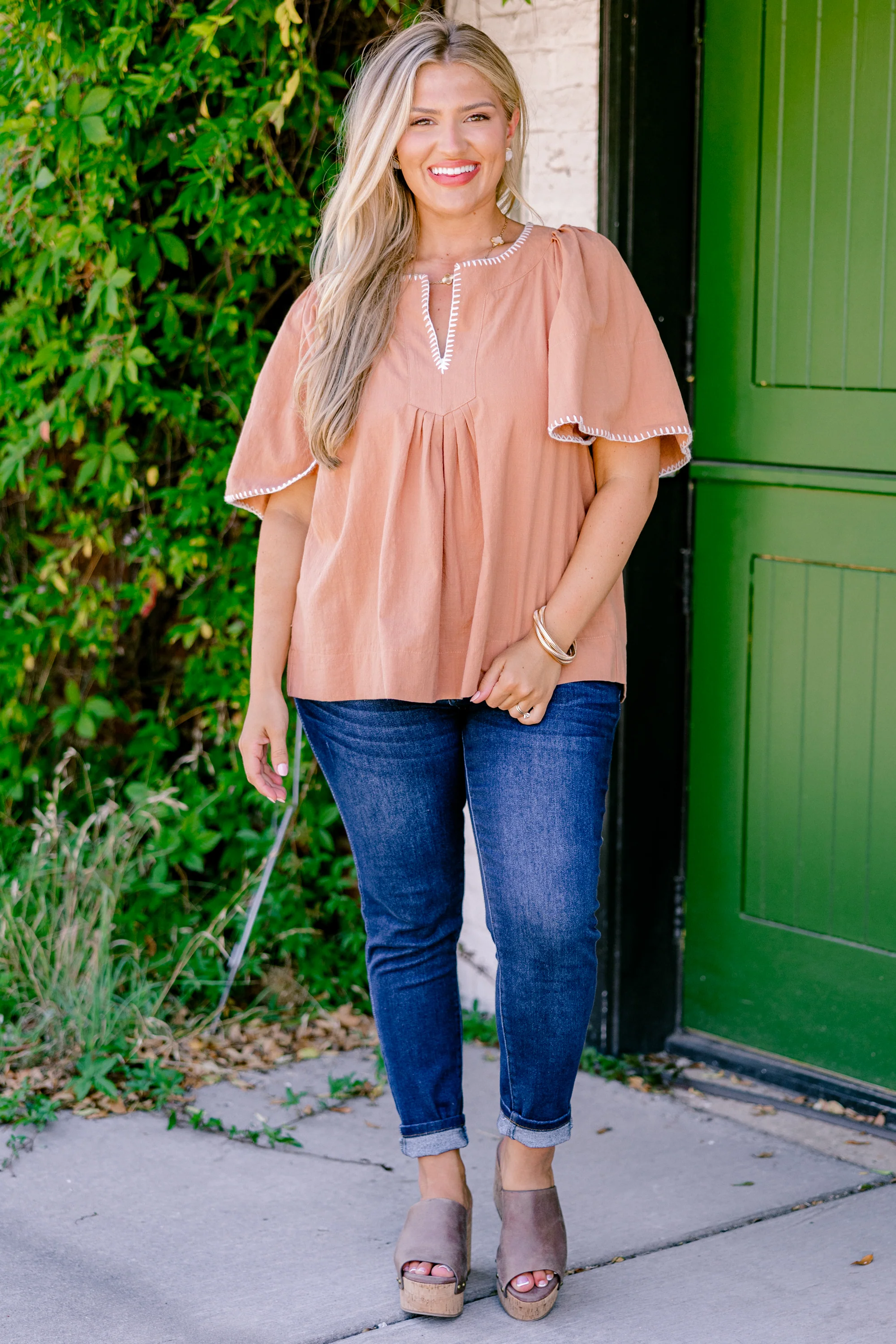 Nautical Breeze Top, Brown - Giverhouse