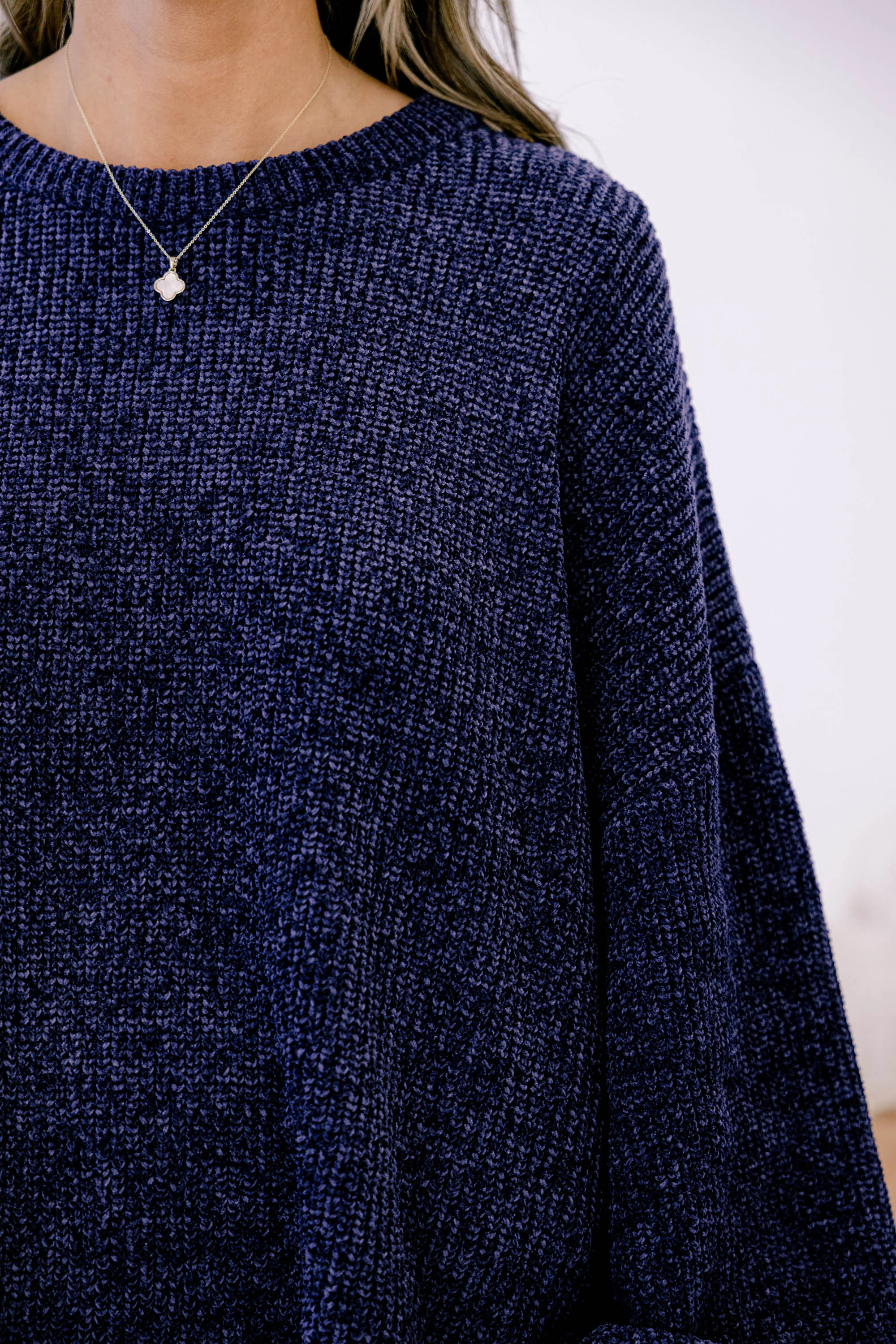 Simple But Sweet Sweater, Navy - Giverhouse