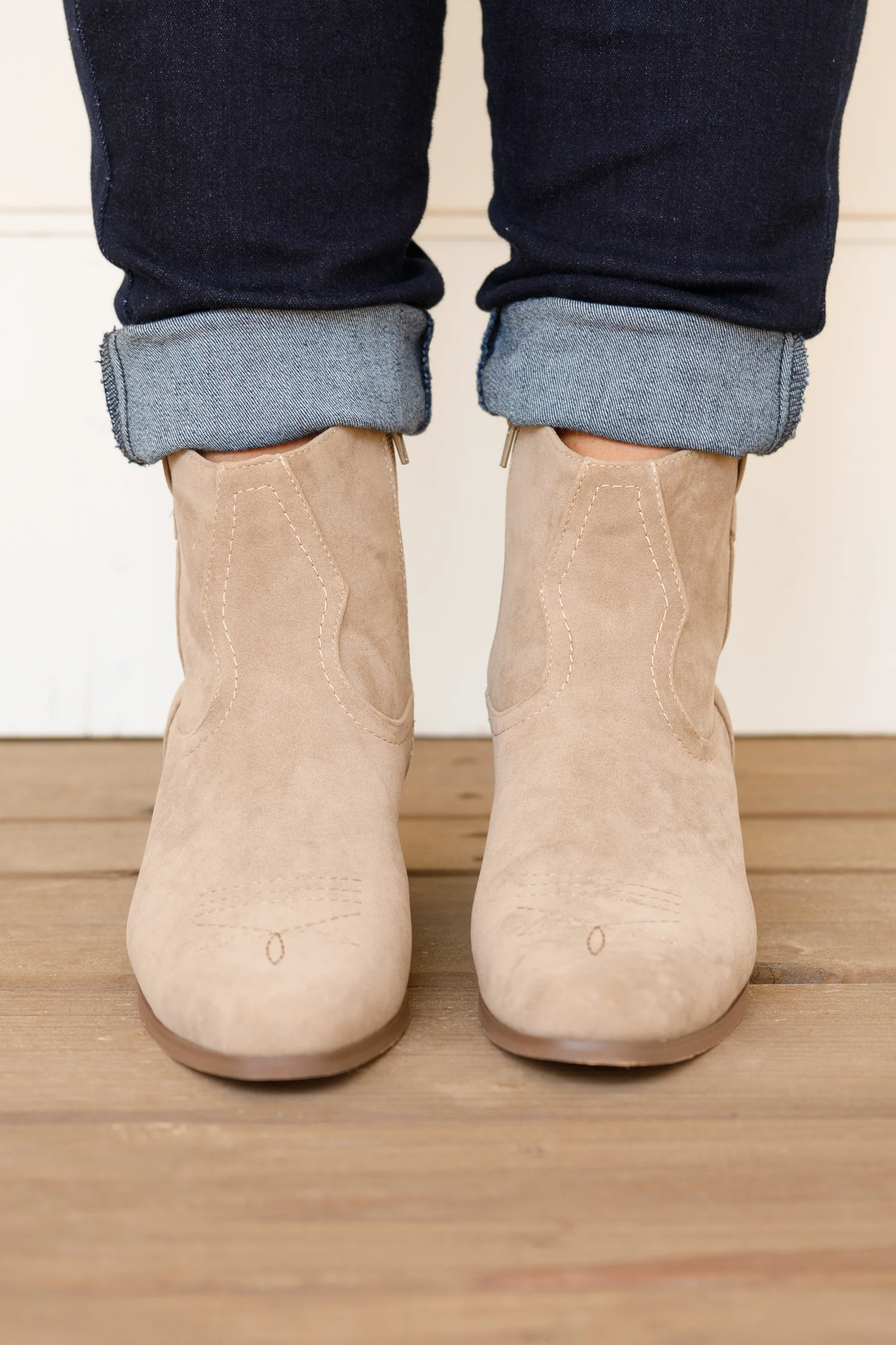 She's Got You Booties, Taupe - Giverhouse
