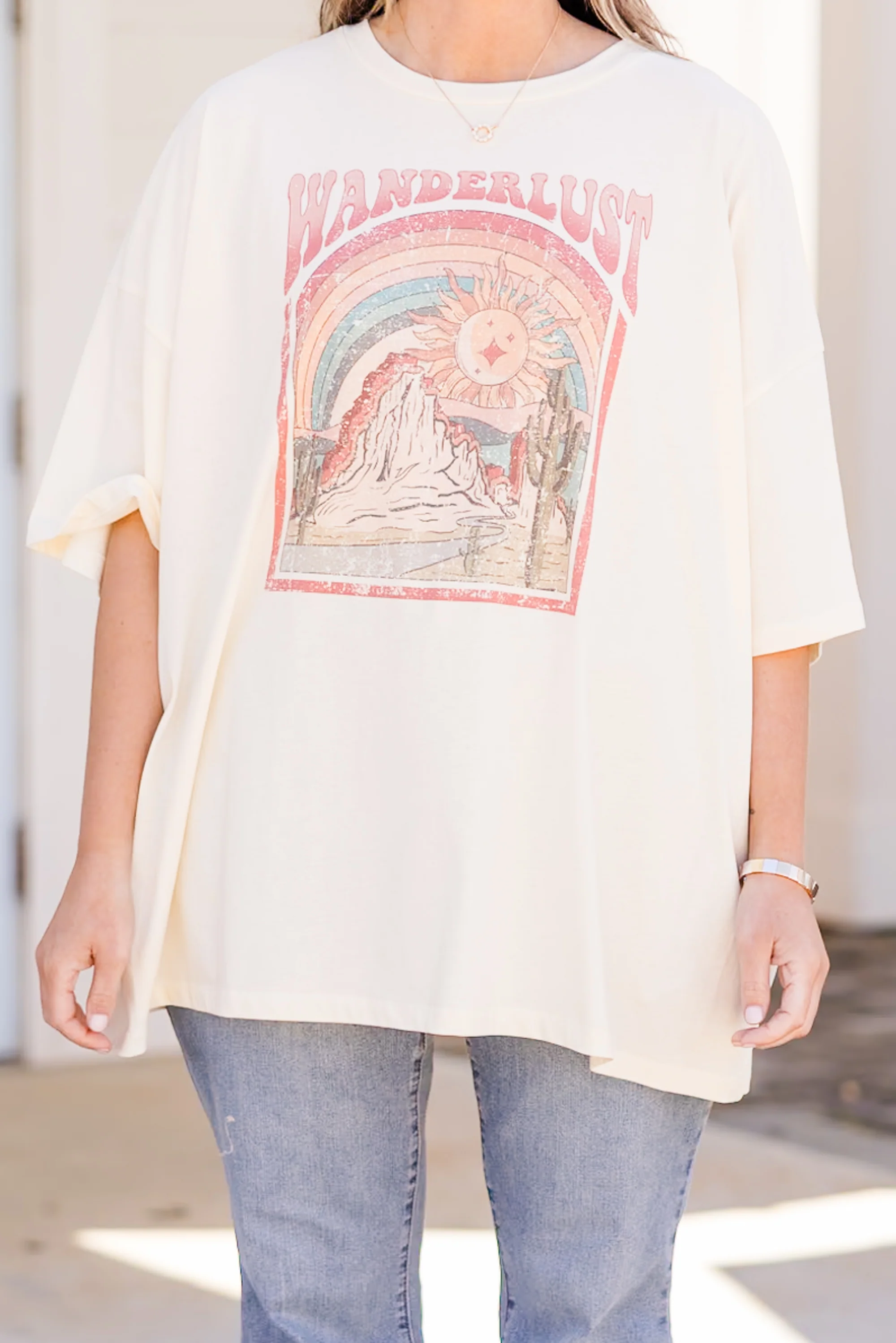 Find Me Under The Sun Boyfriend Tee, Ivory - Giverhouse