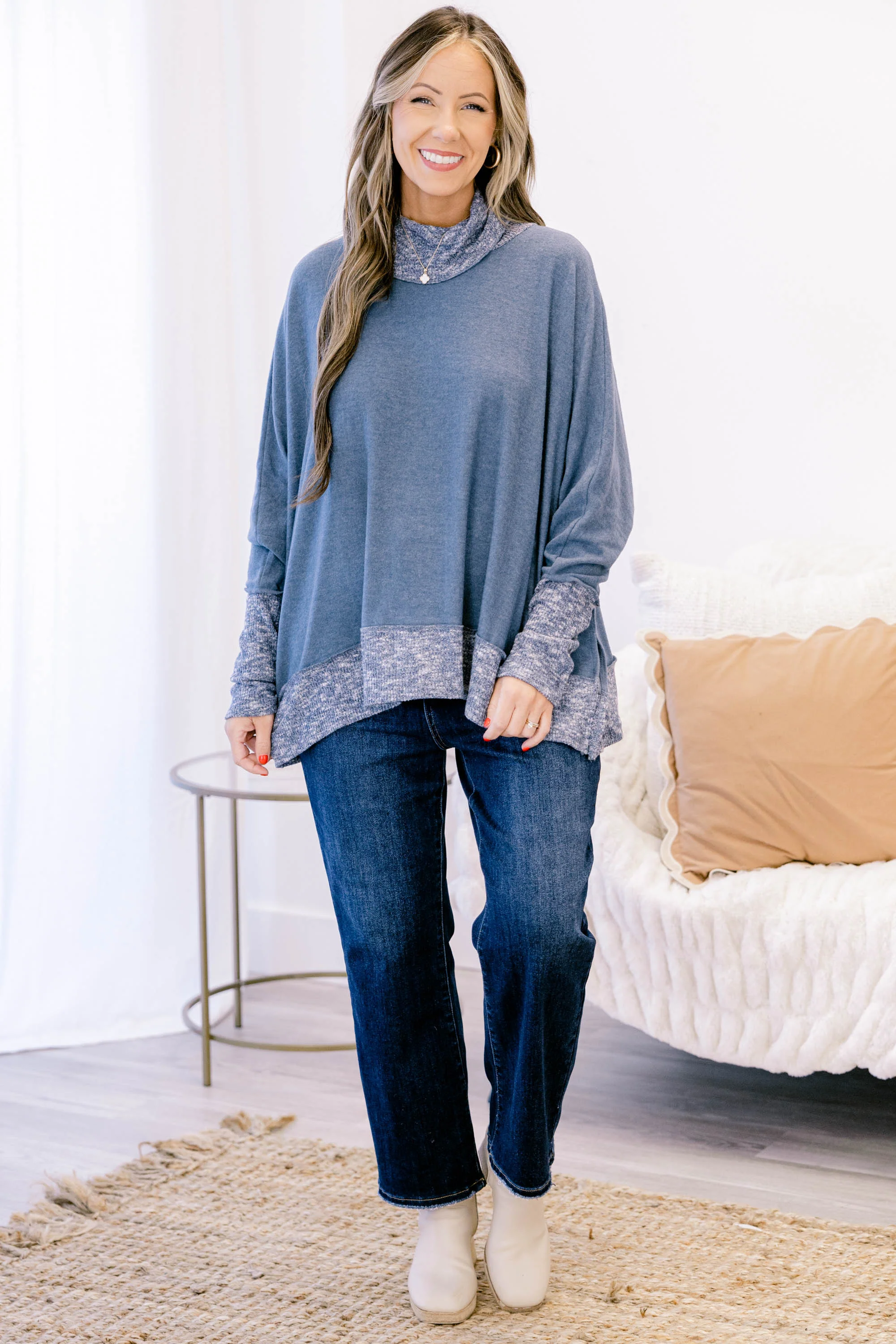 Working Late Top, Navy - Giverhouse