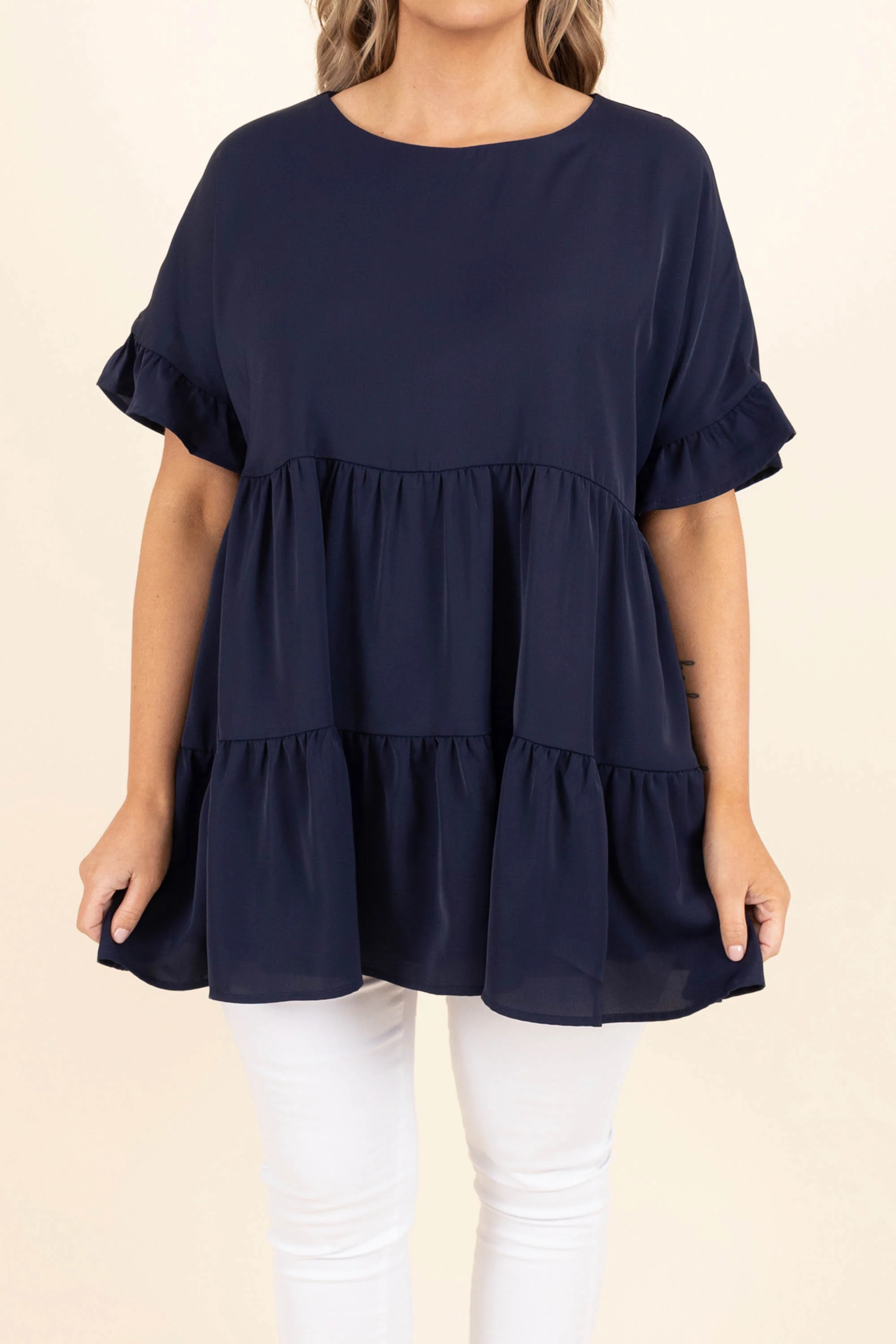 Only In Your Dreams Top, Navy - Giverhouse