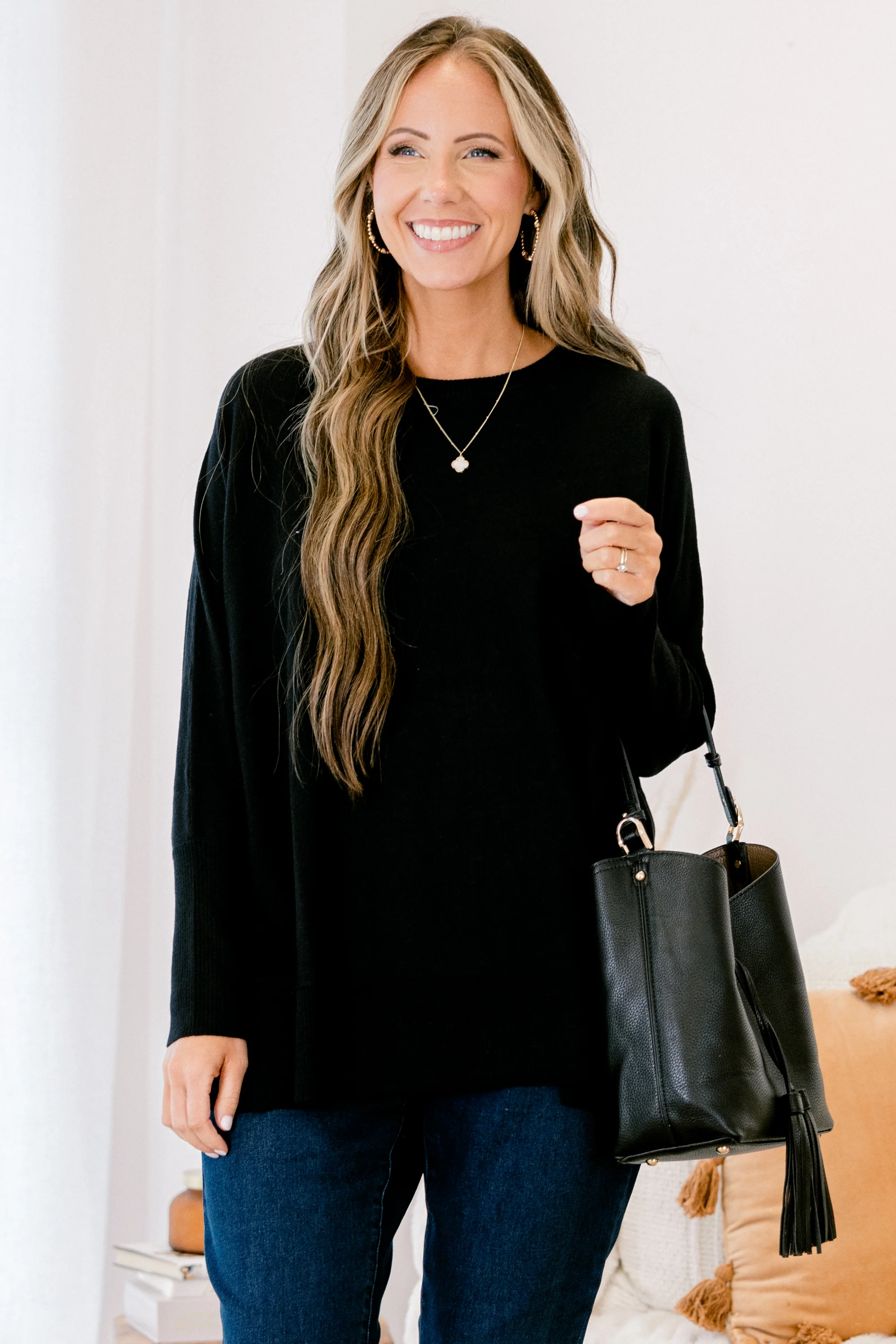 Chilled Out Top, Black - Giverhouse