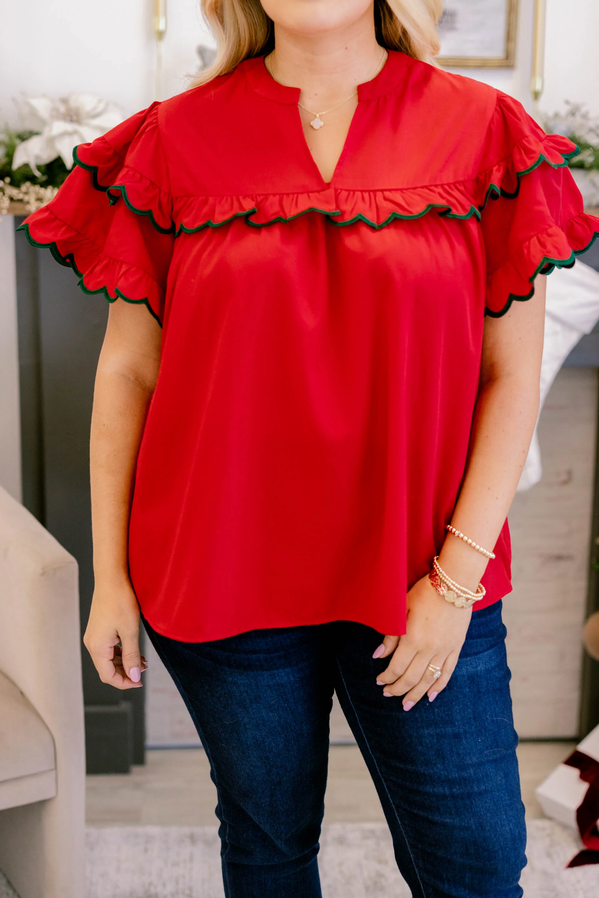 Santorini Bound Top, Crimson - Giverhouse