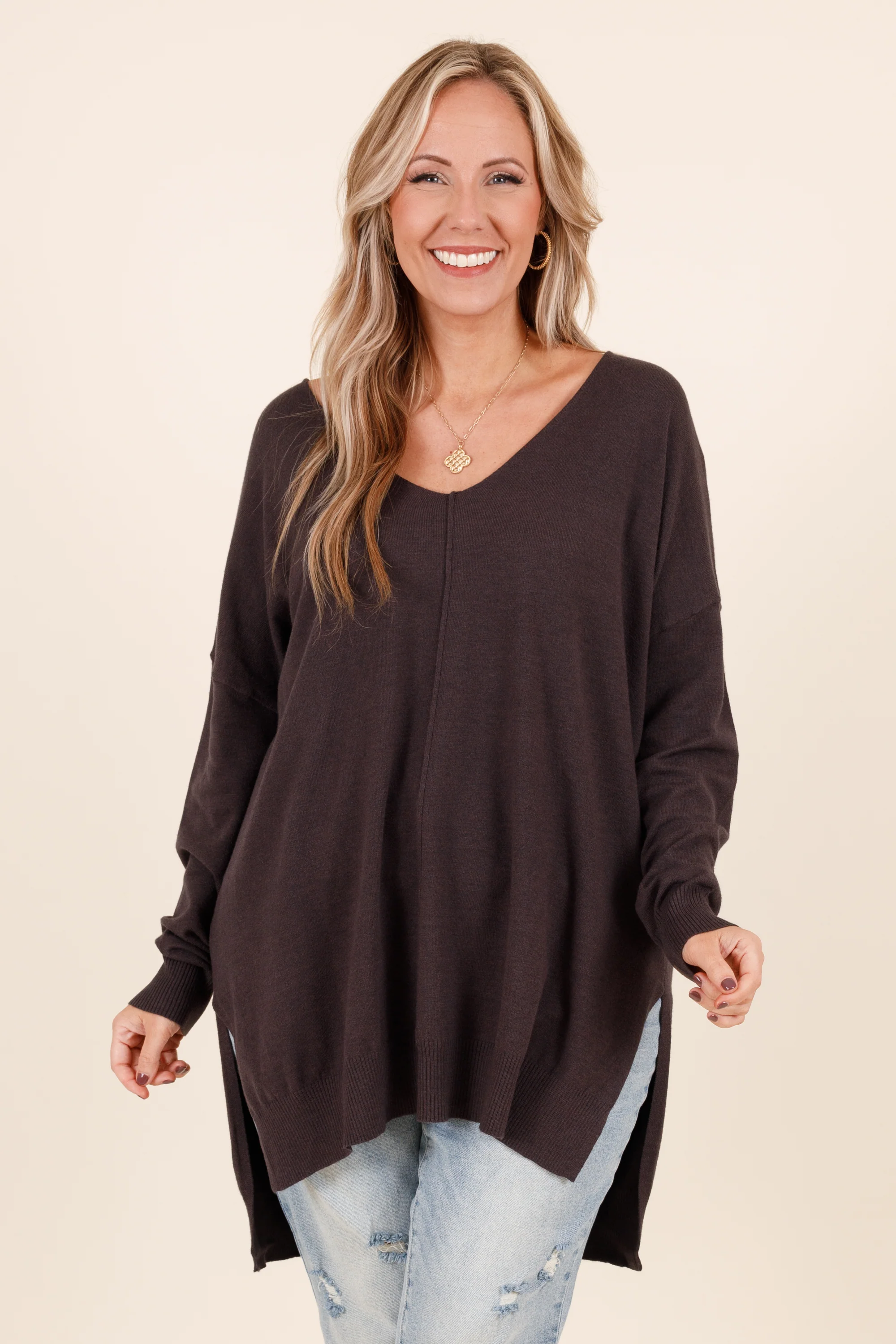 Miss Who I Was Sweater, Charcoal - Giverhouse