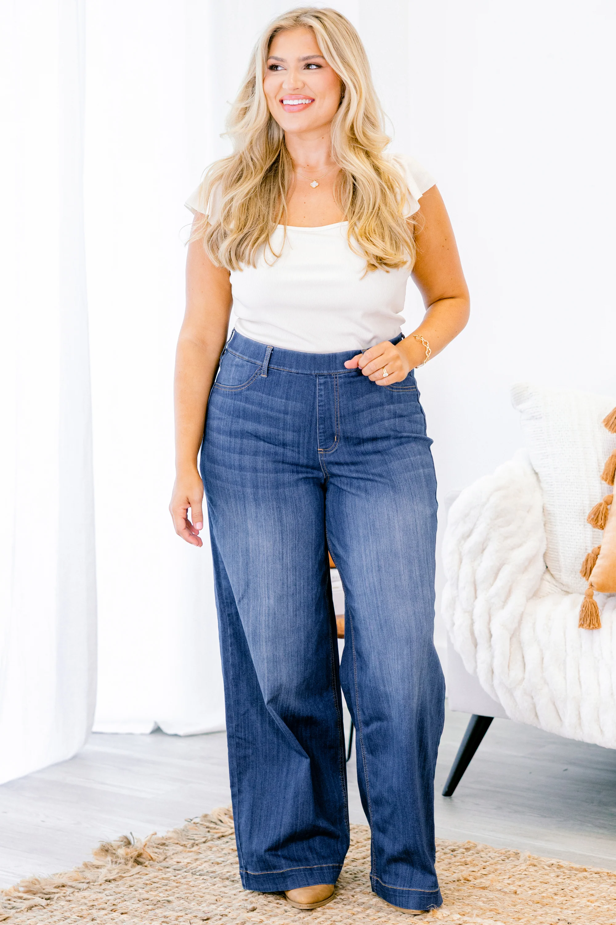 A Casual Stroll Jeggings, Blue - Giverhouse