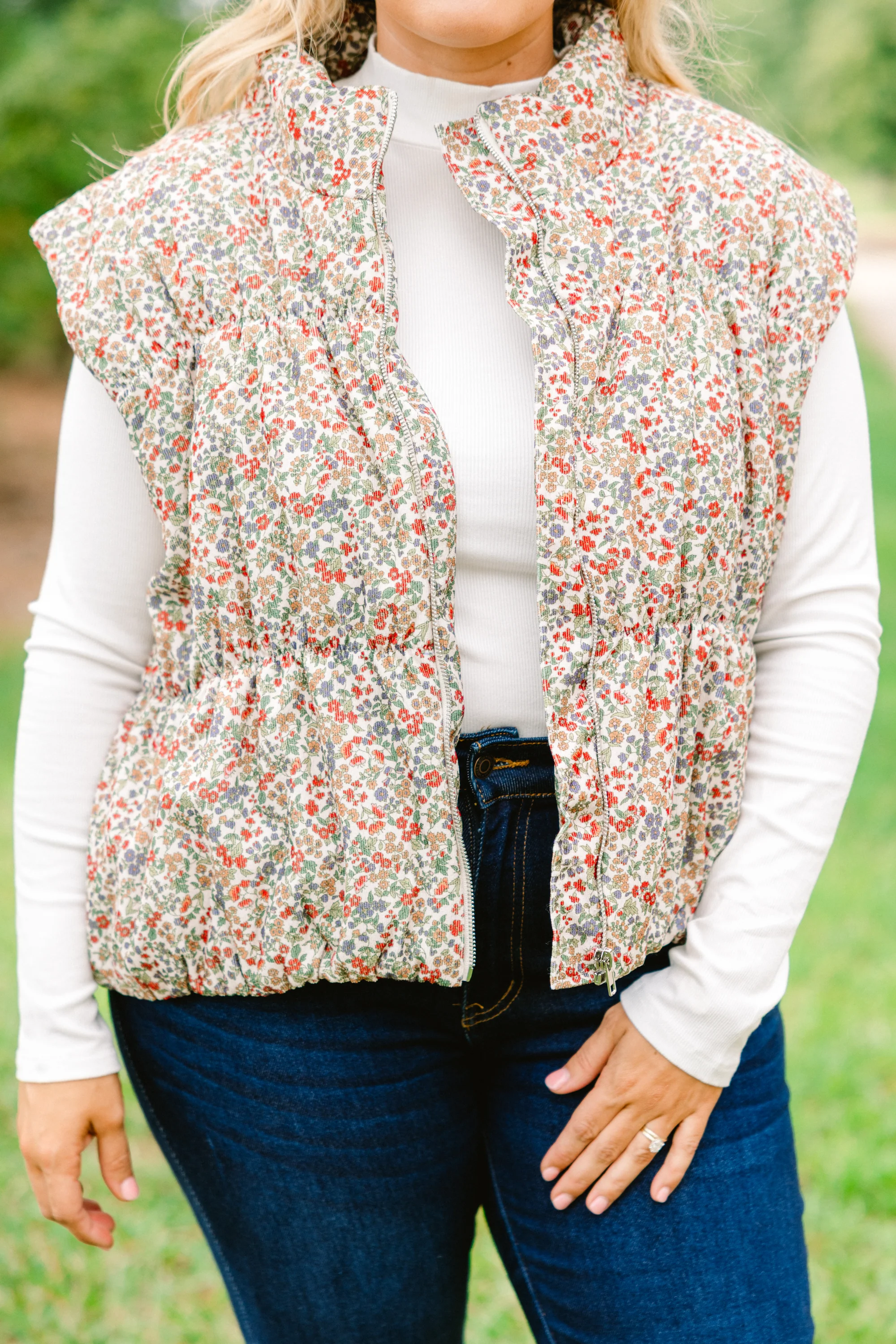 Angel On Earth Vest, Ivory Multi - Giverhouse
