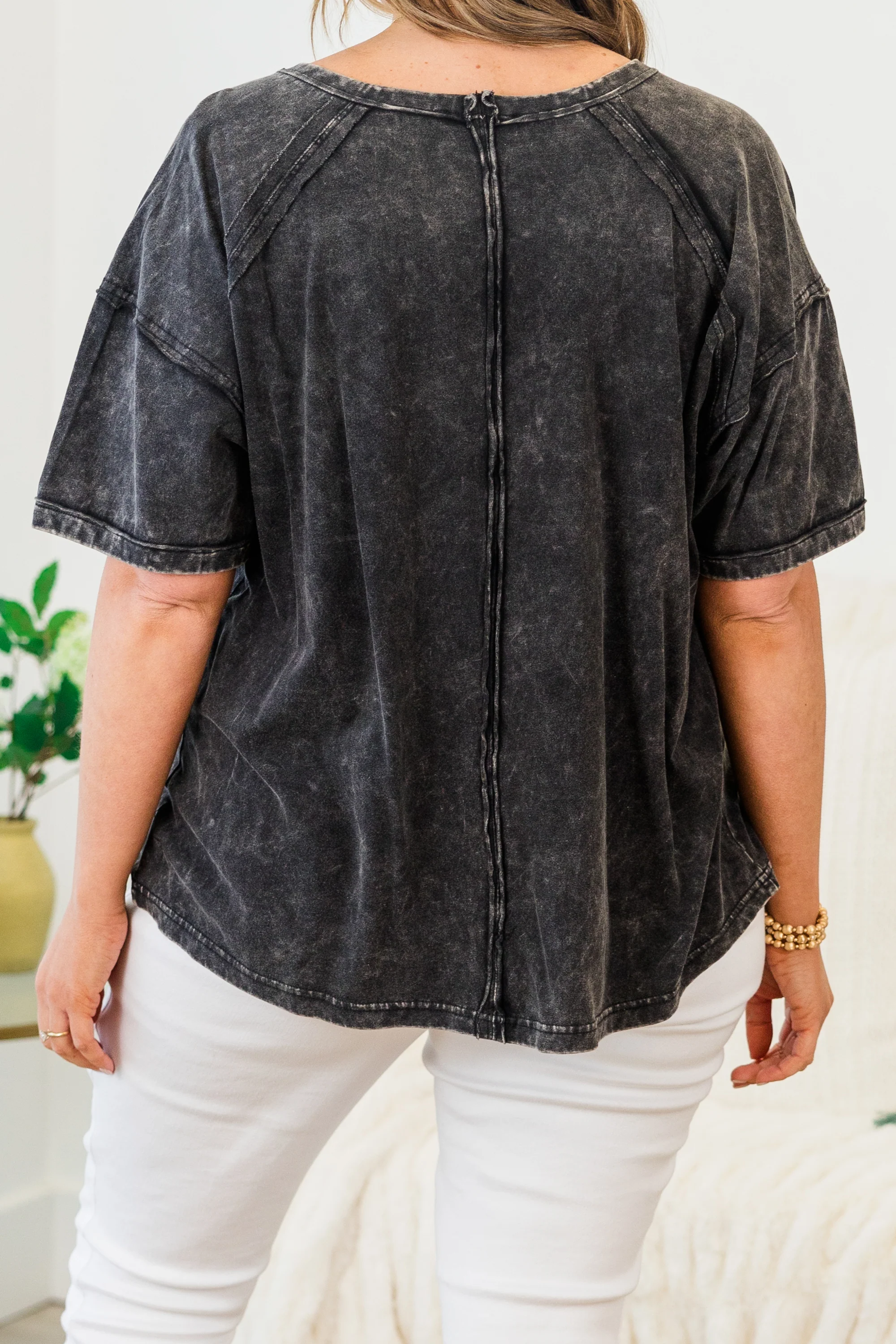 Should We Talk Top, Ash Black - Giverhouse