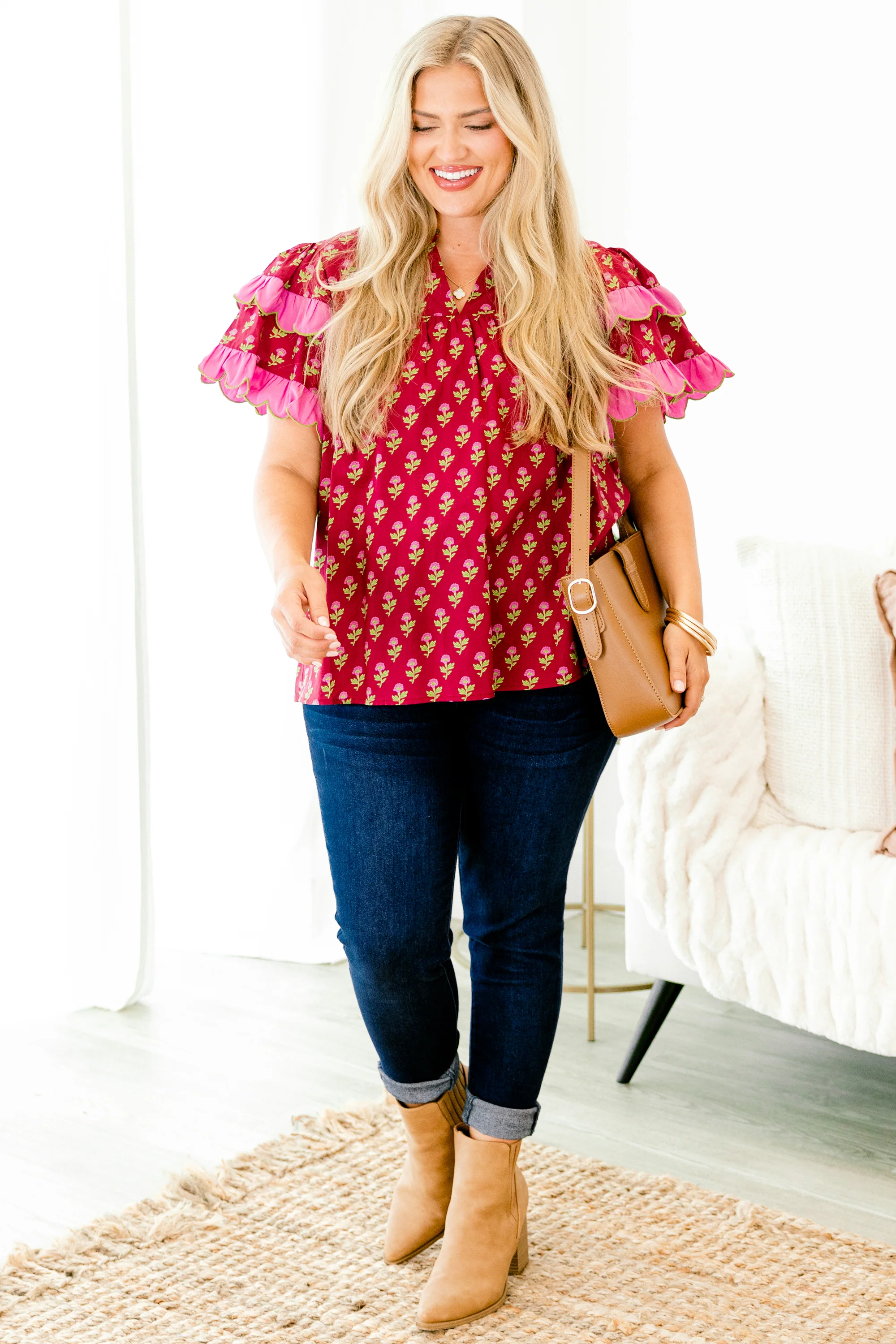 Santorini Bound Top, Red - Giverhouse