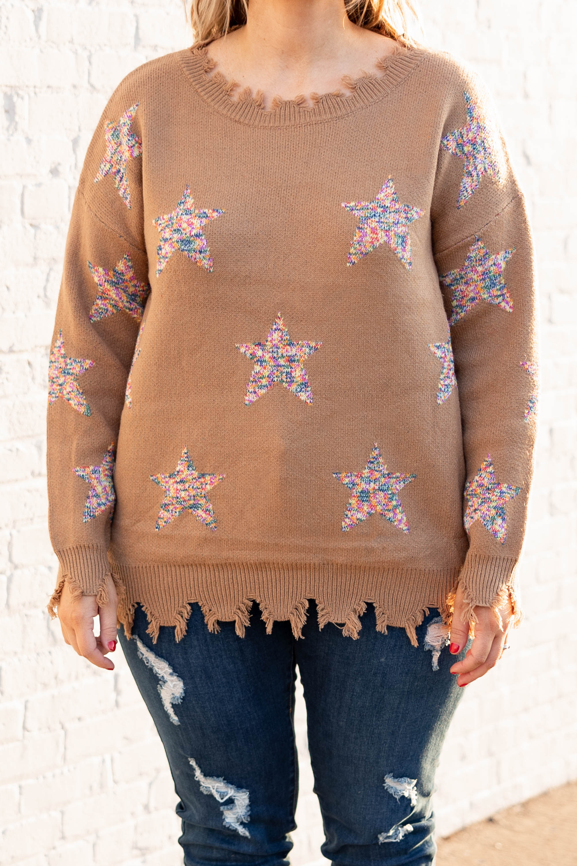 Starlight Swooning Sweater, Camel - Giverhouse