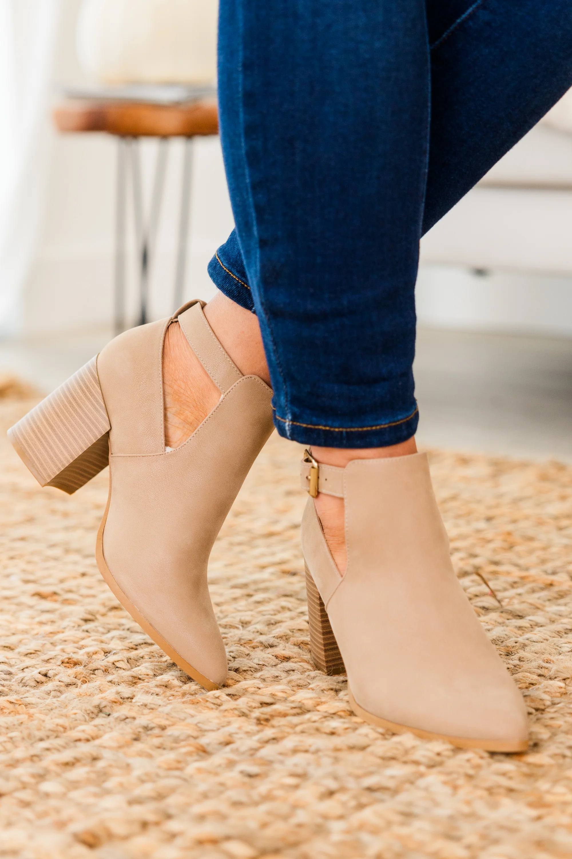 Lost Your Chance Booties, Taupe - Giverhouse