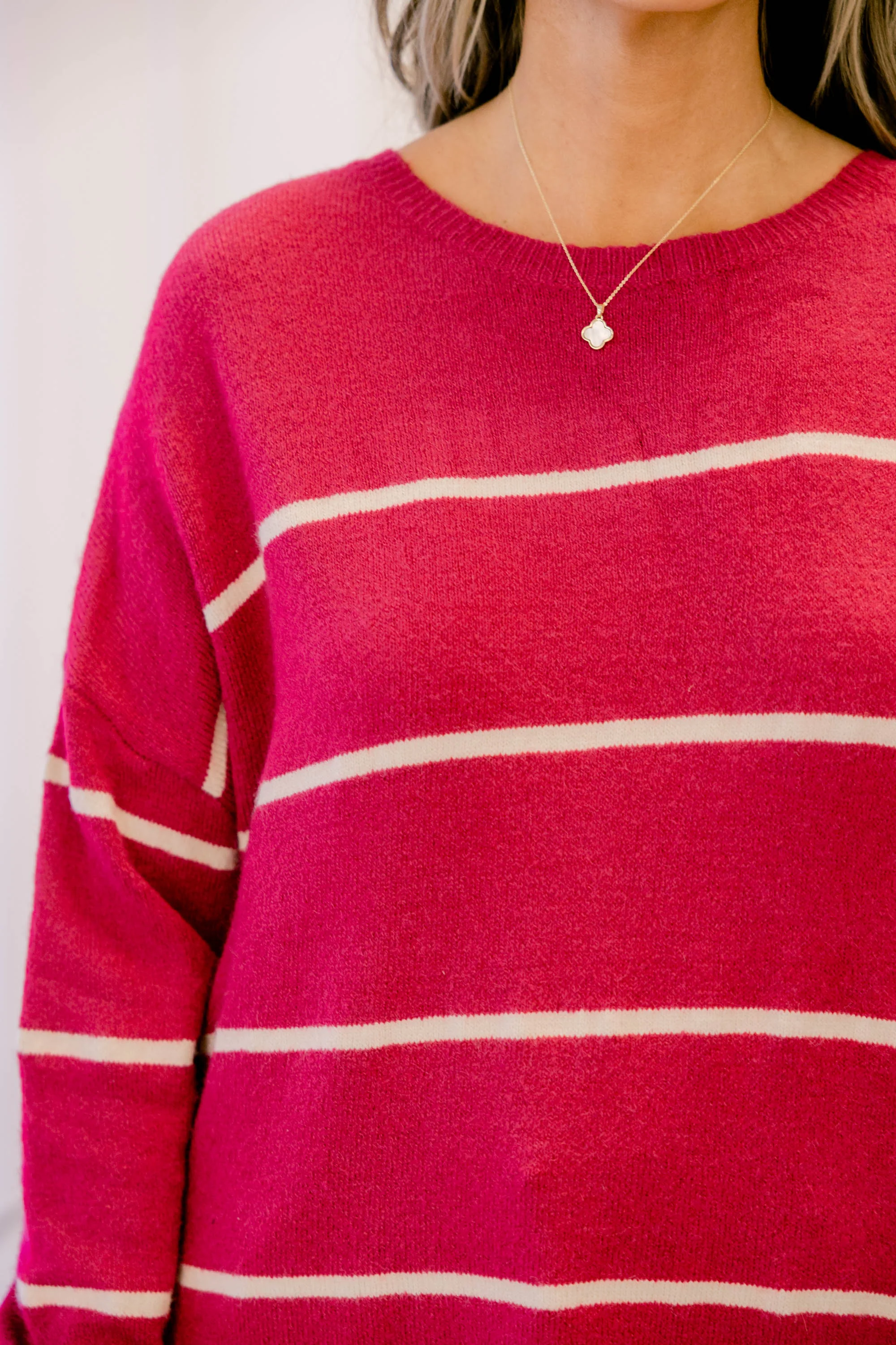 Slumber Party Sweater, Deep Pink - Giverhouse