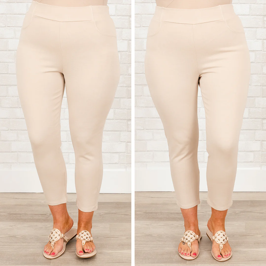 Business Lady Pants, Oatmeal - Giverhouse