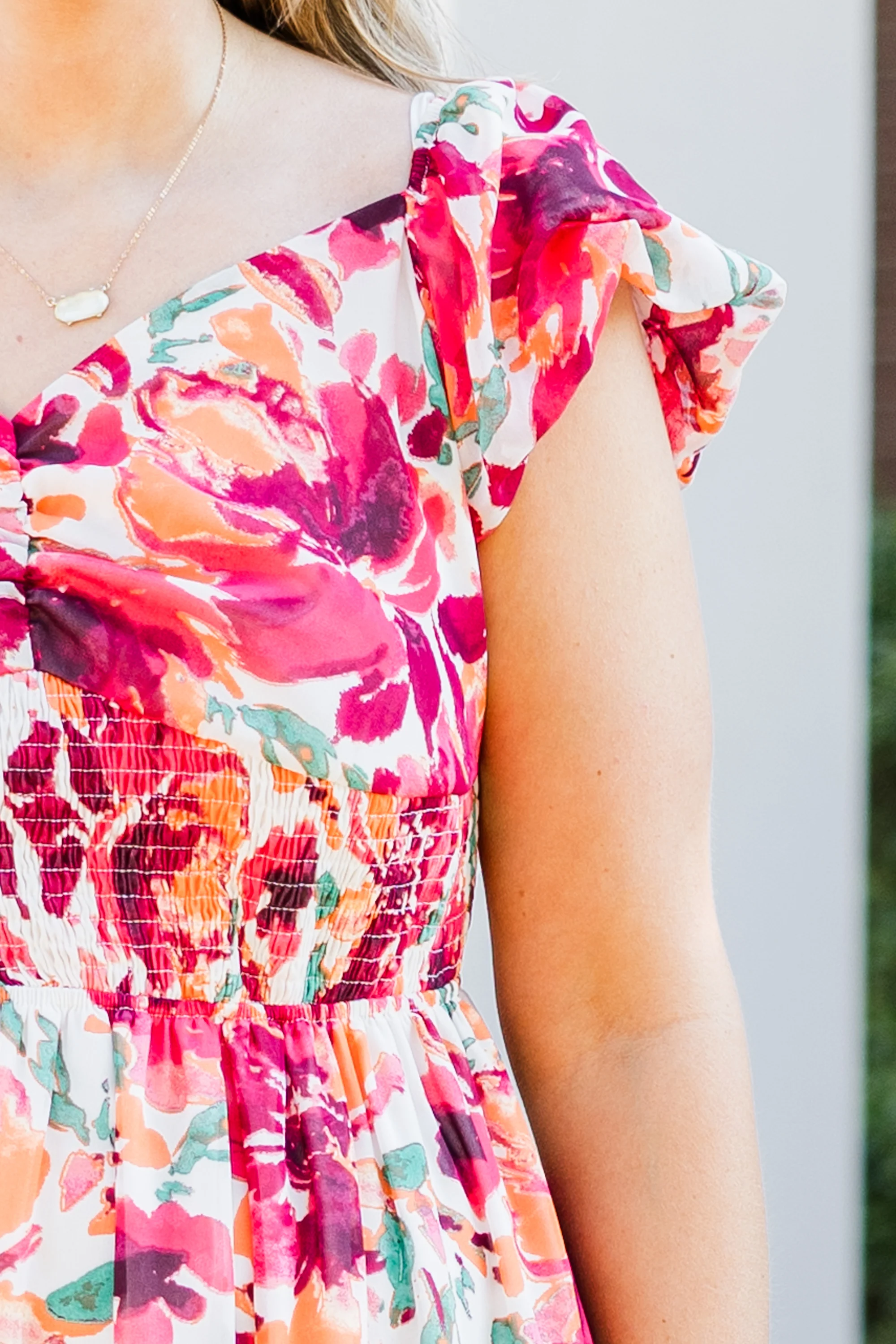 Love From Above Dress, Red Floral - Giverhouse