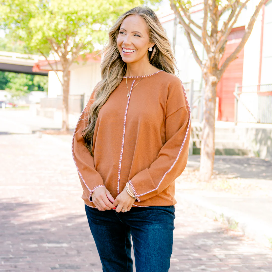 Whispered Comfort Sweater, Brown - Giverhouse