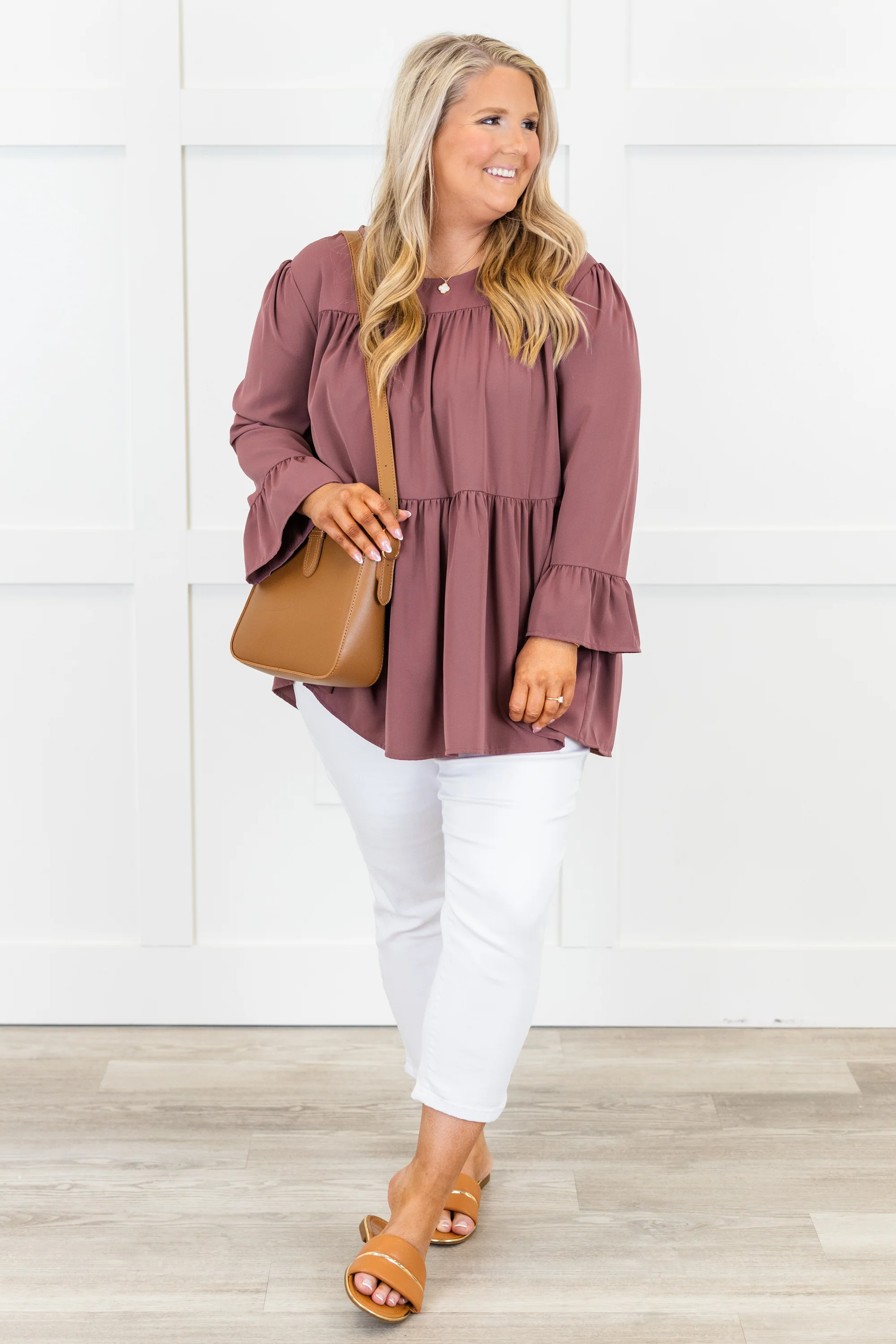 Day Dreaming About You Top, Mauve - Giverhouse