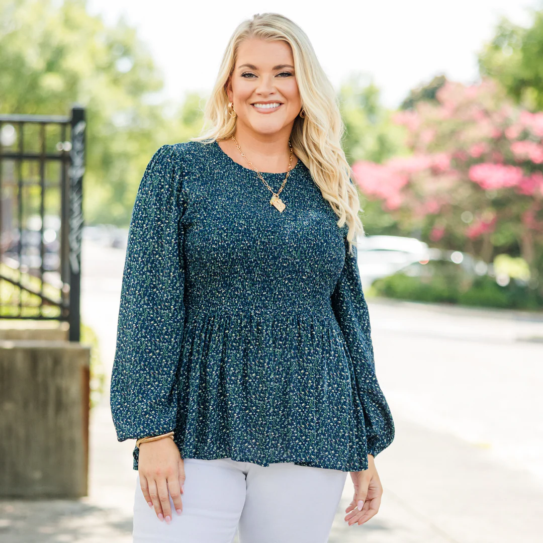 Wallflower Kisses Top, Navy - Giverhouse