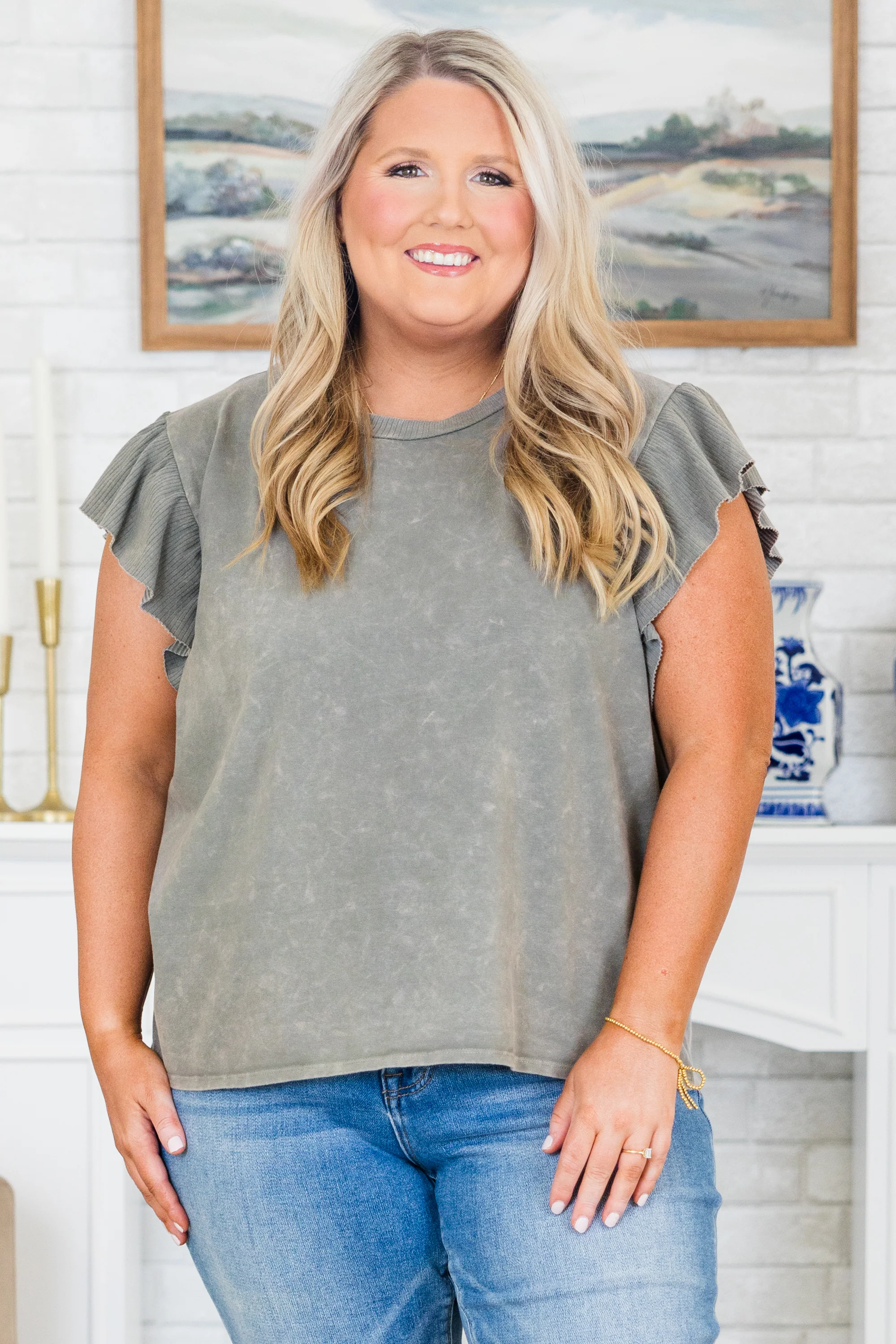 Wild Confidence Top, Charcoal - Giverhouse