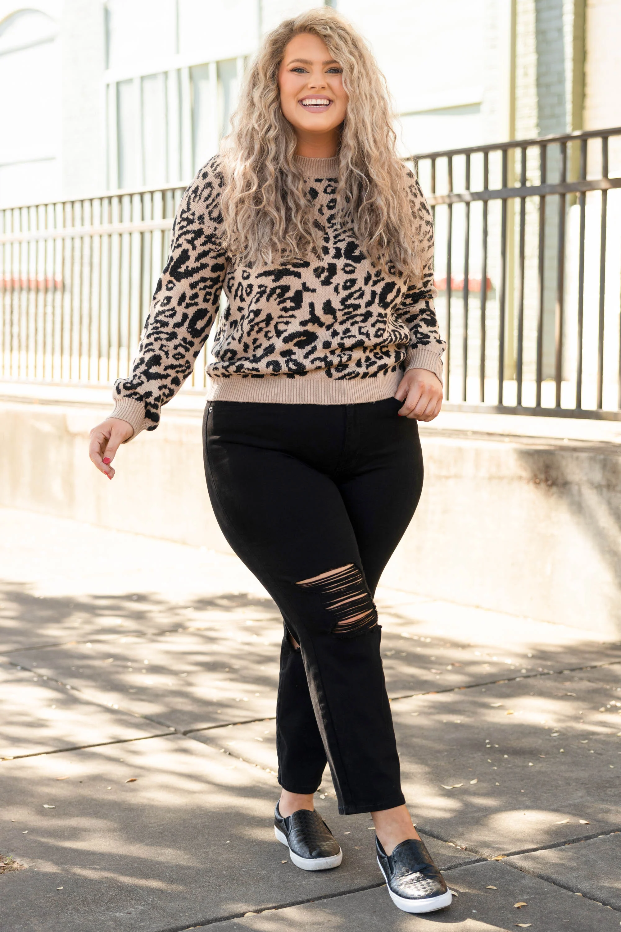 On the Hunt Sweater, Tan - Giverhouse