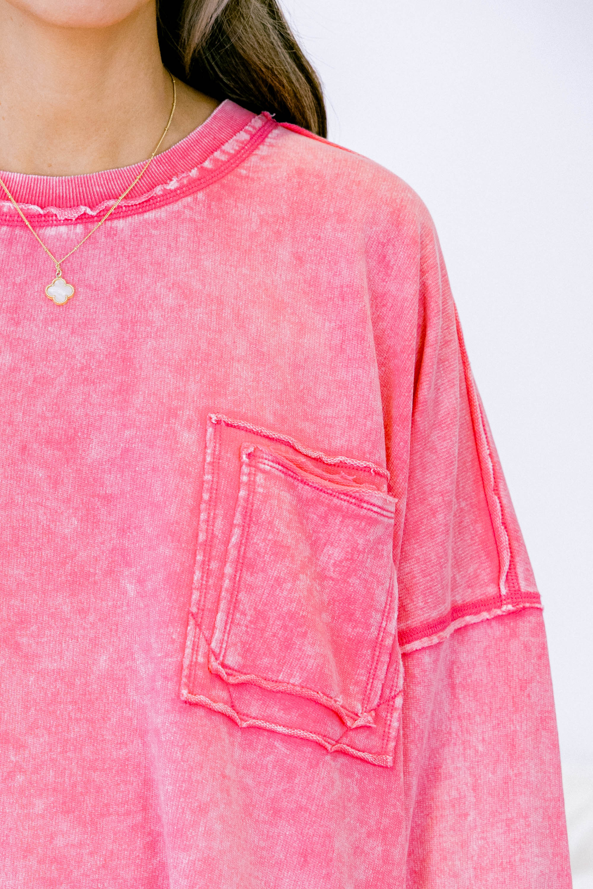 Staying Positive Top, Fuchsia - Giverhouse