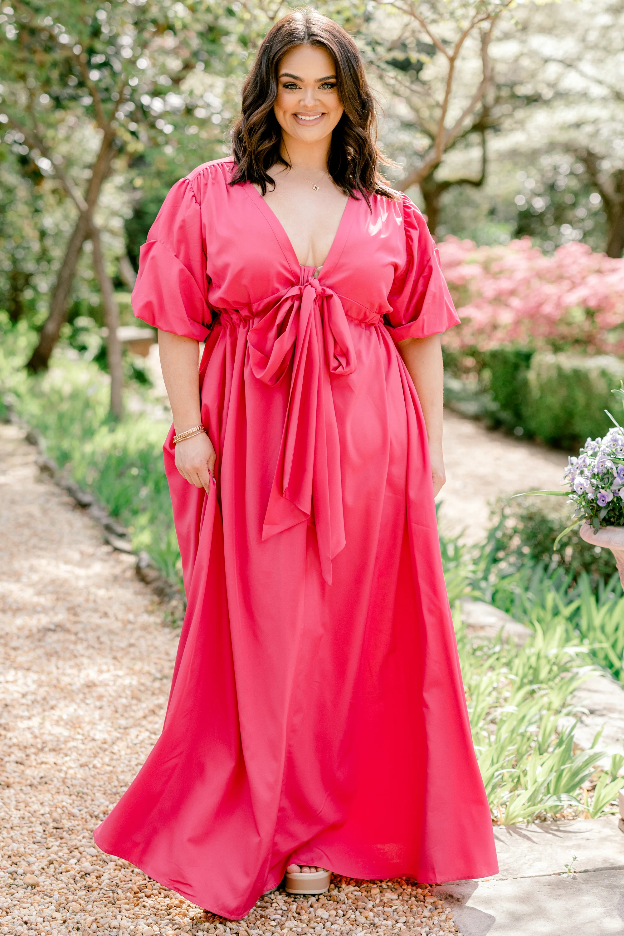 Looking At Me Maxi Dress, Fuchsia - Giverhouse