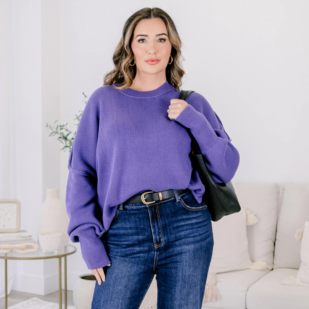 Magically Perfect Sweater, Berry - Giverhouse