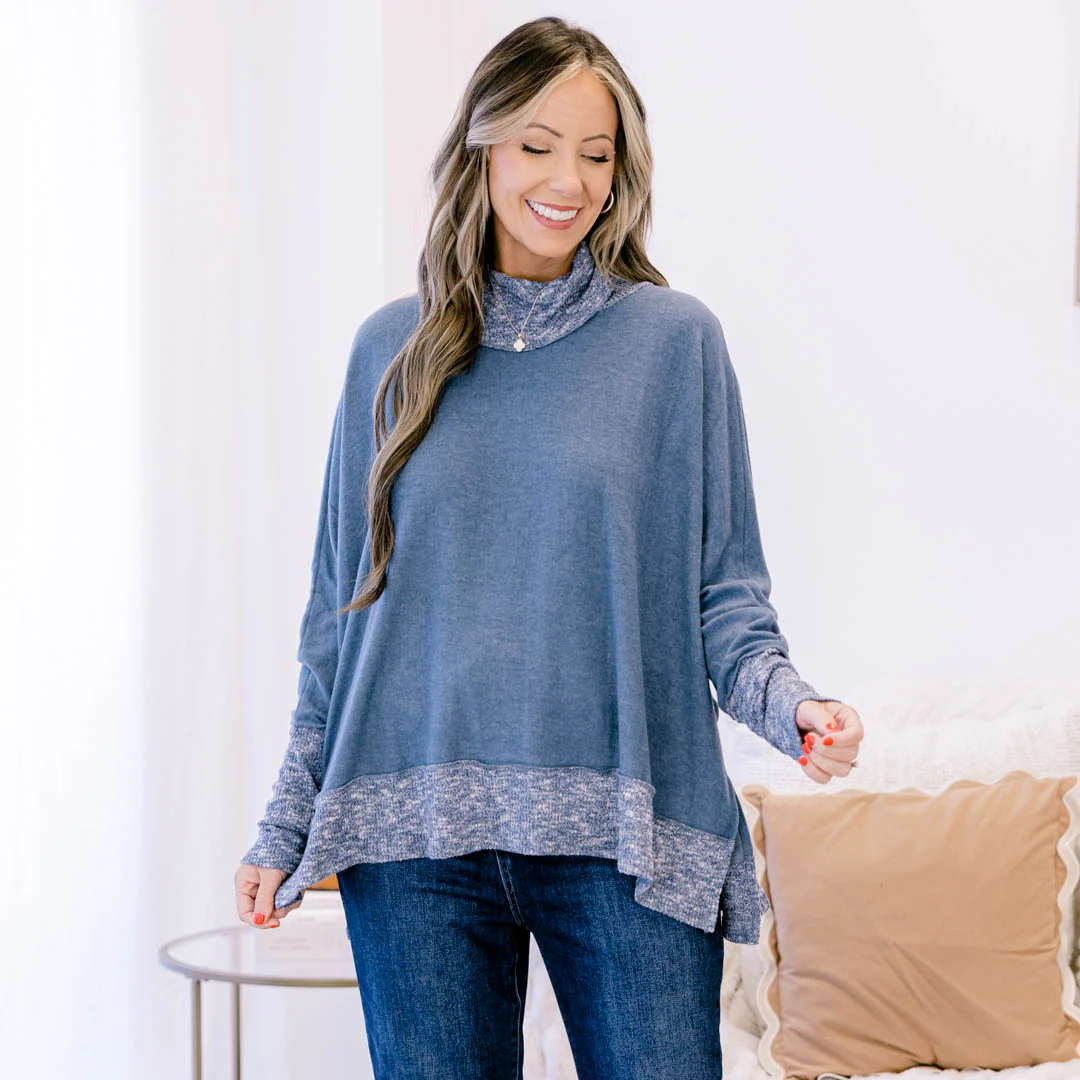 Working Late Top, Navy - Giverhouse